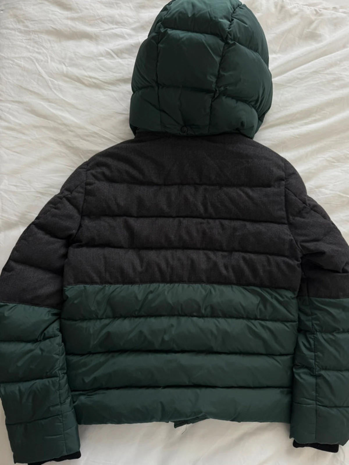 Moncler Charcoal & Deep Green Down Puffer Jacket