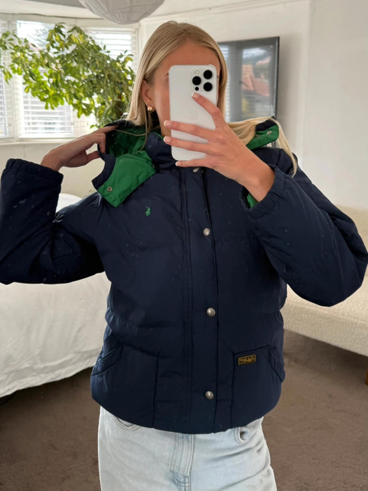 Polo Ralph Lauren Puffer Jacket Navy & Green