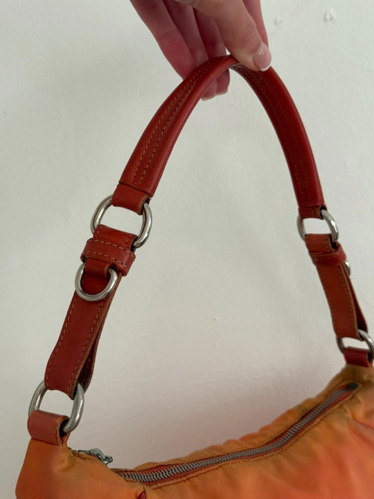 Prada Tessuto Nylon Shoulder Bag – Orange