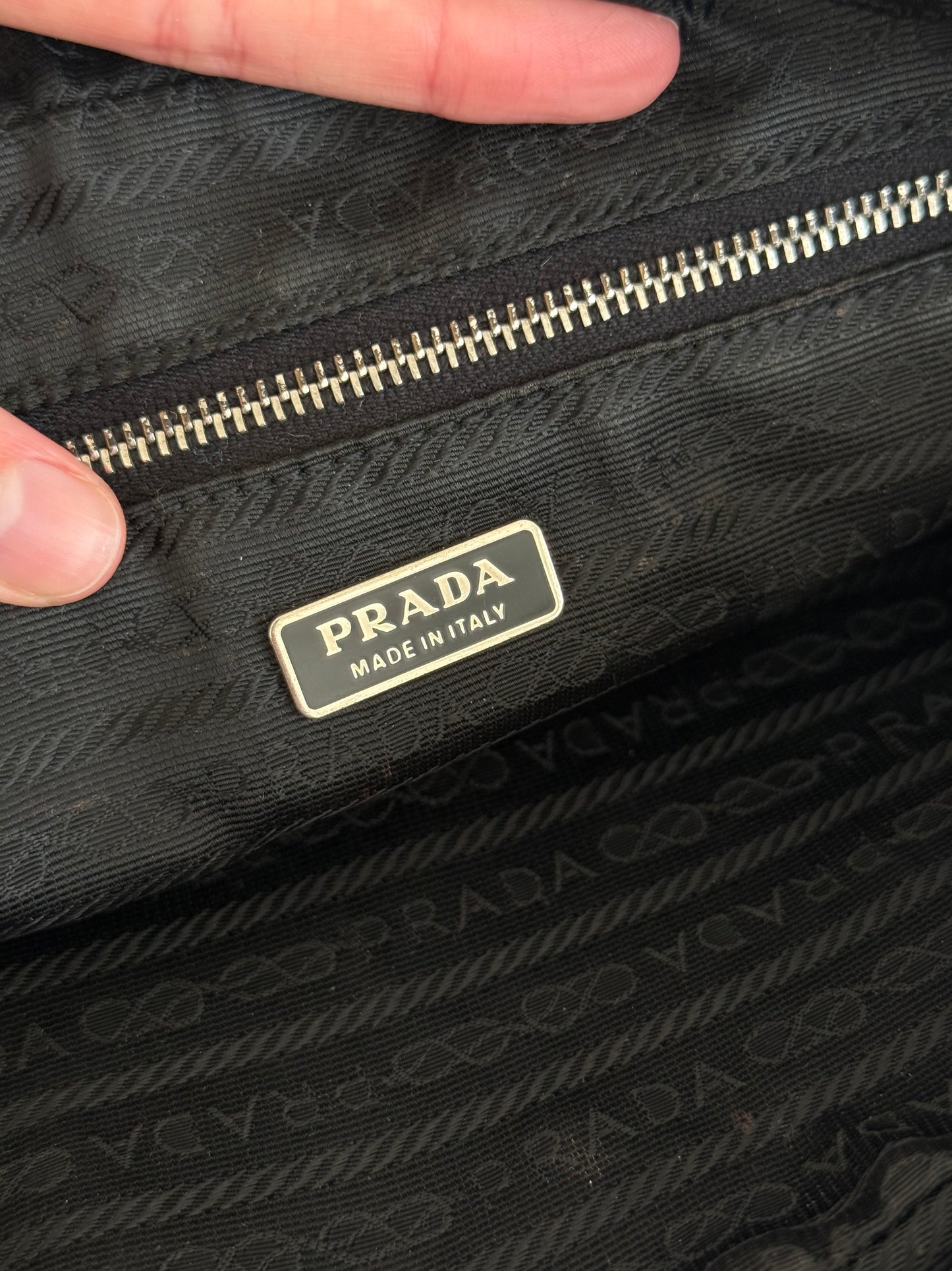 Prada Saffiano Lux Petite Bowler Black