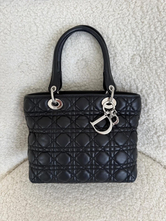 Christian Dior Lady Dior Medium Bag Black Cannage