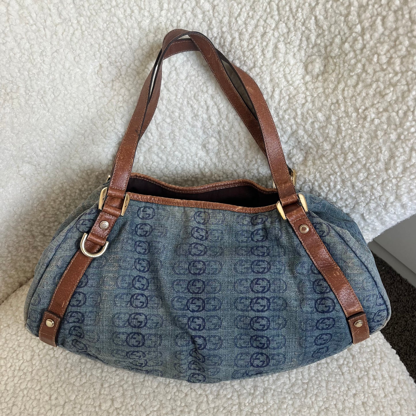 Gucci Abbey Denim Tote Bag