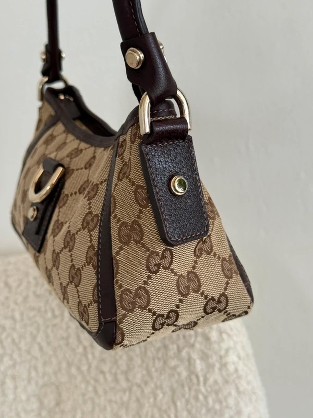 Gucci Abbey D-Ring Small Shoulder Bag GG Canvas