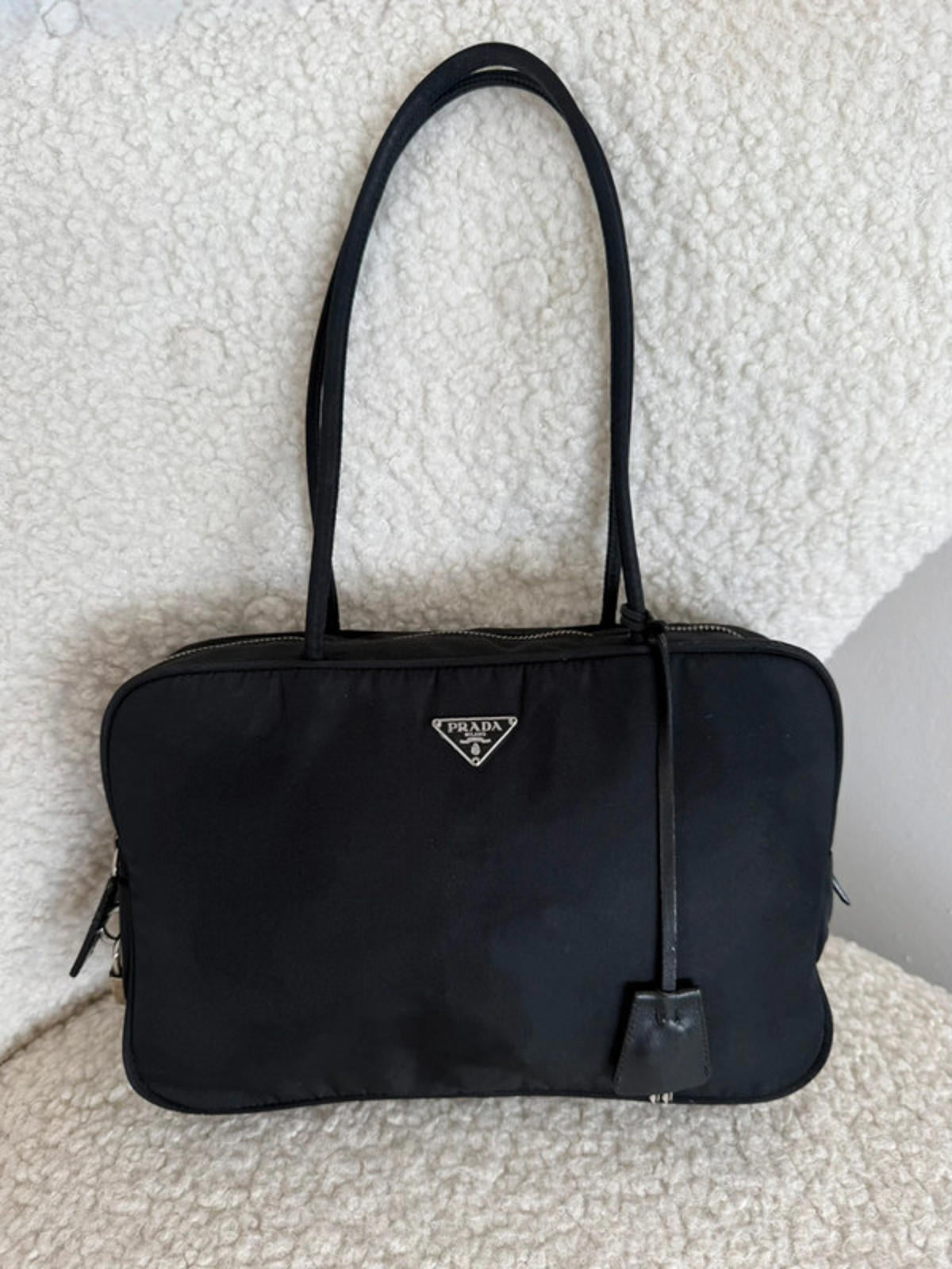Prada black tessuto nylon bag