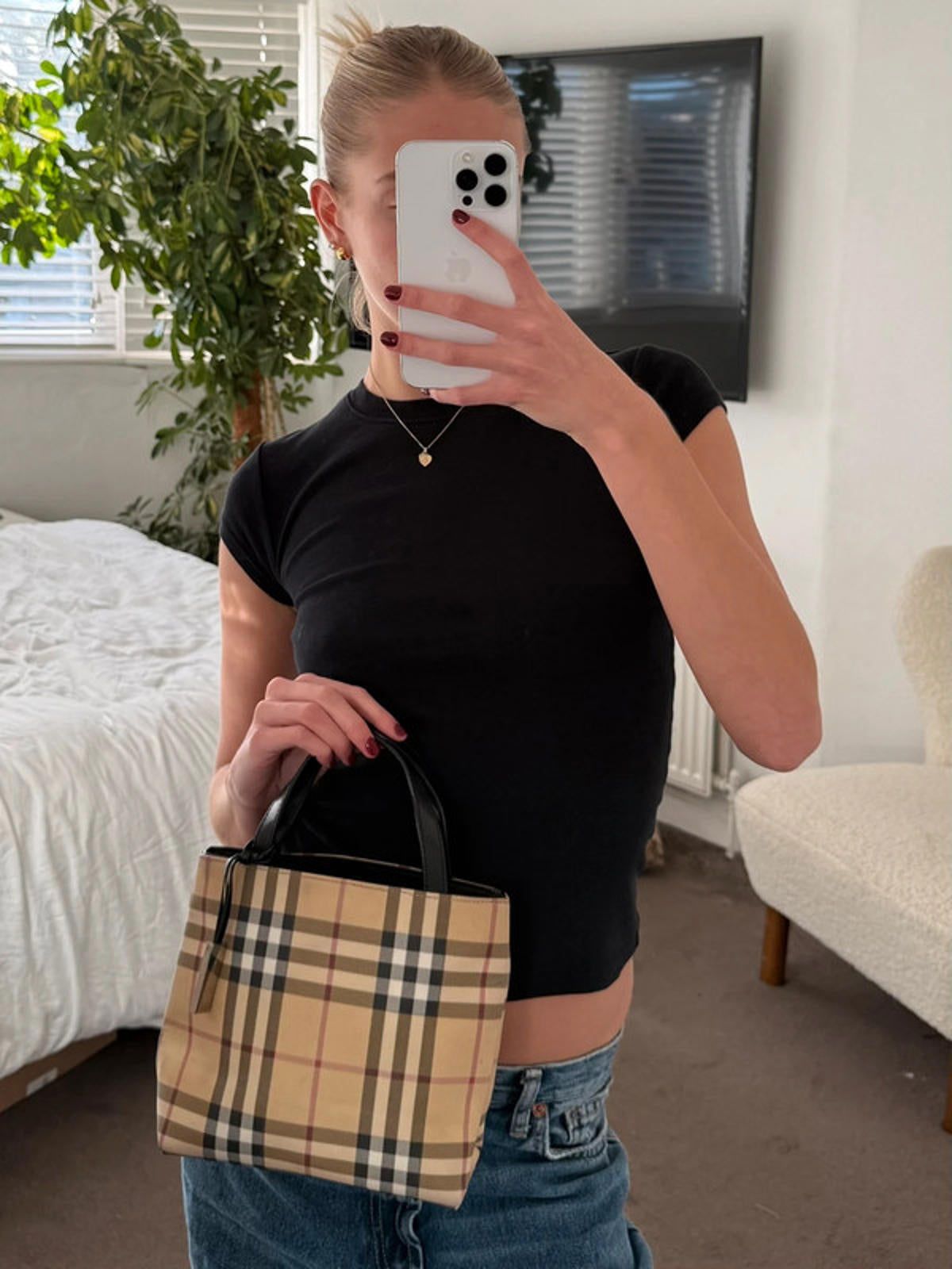 Burberry Nova Check Mini Tote