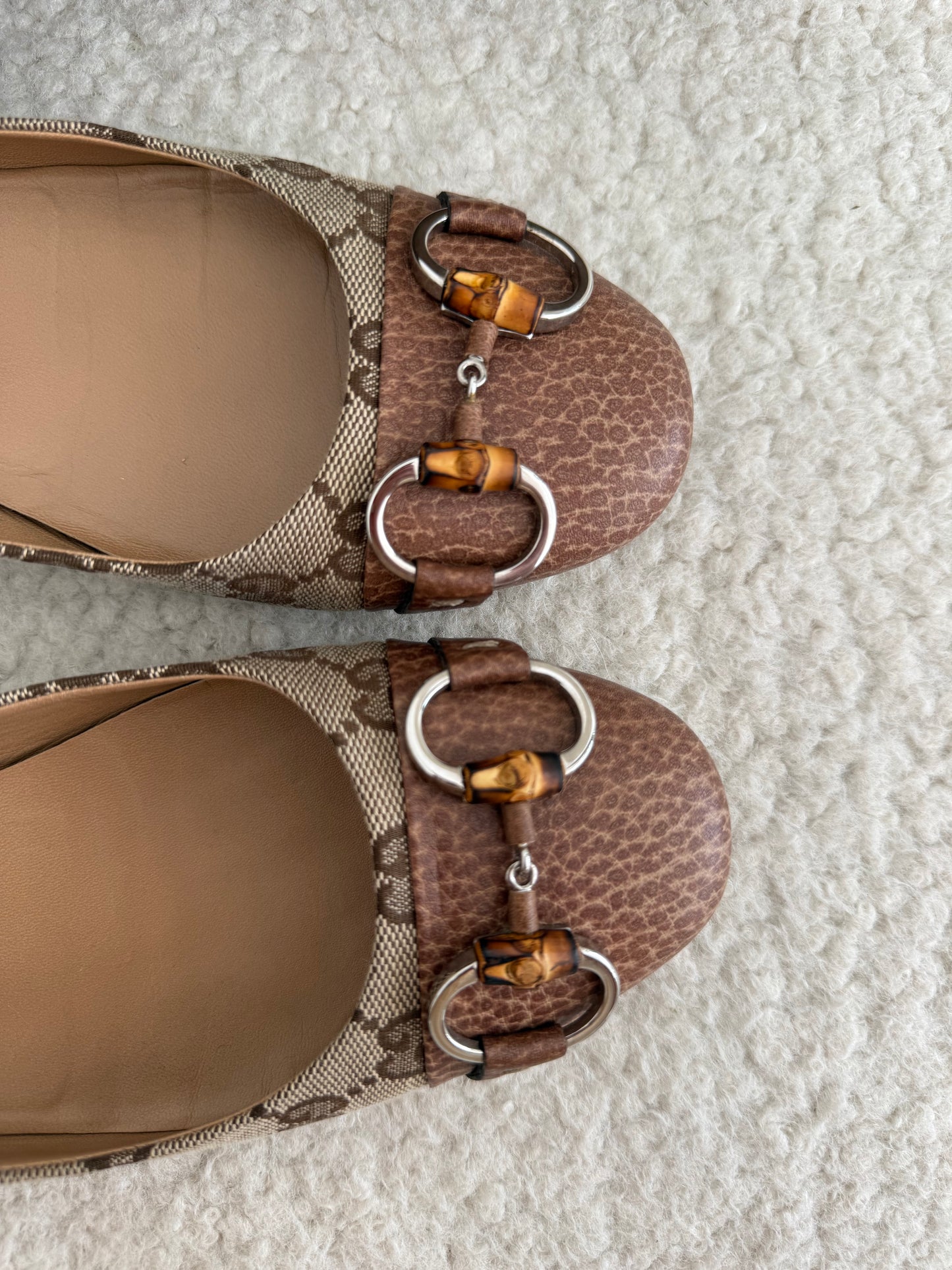 Gucci GG Horsebit Ballet Flats 38.5