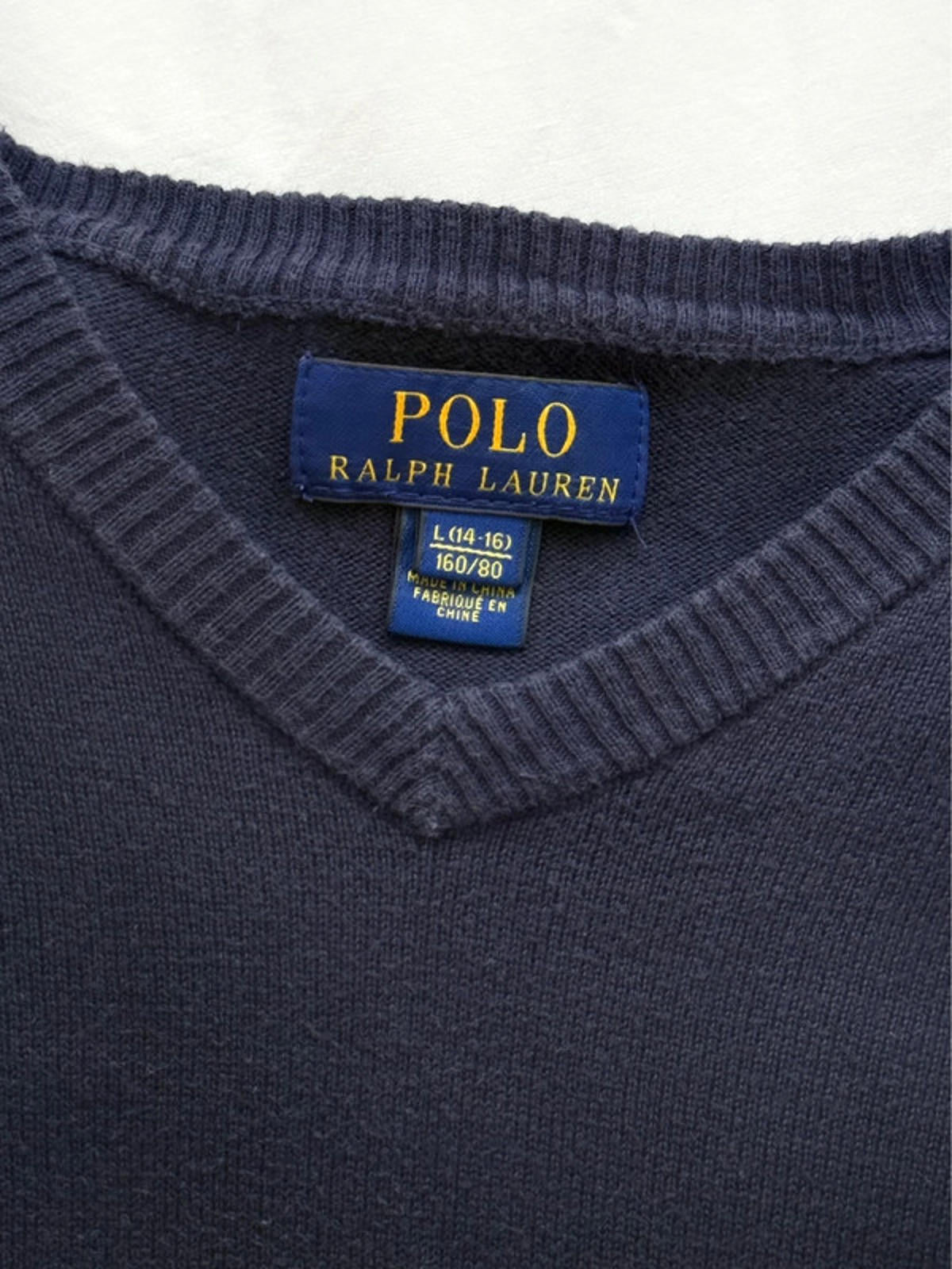 Polo Ralph Lauren navy v-neck jumper