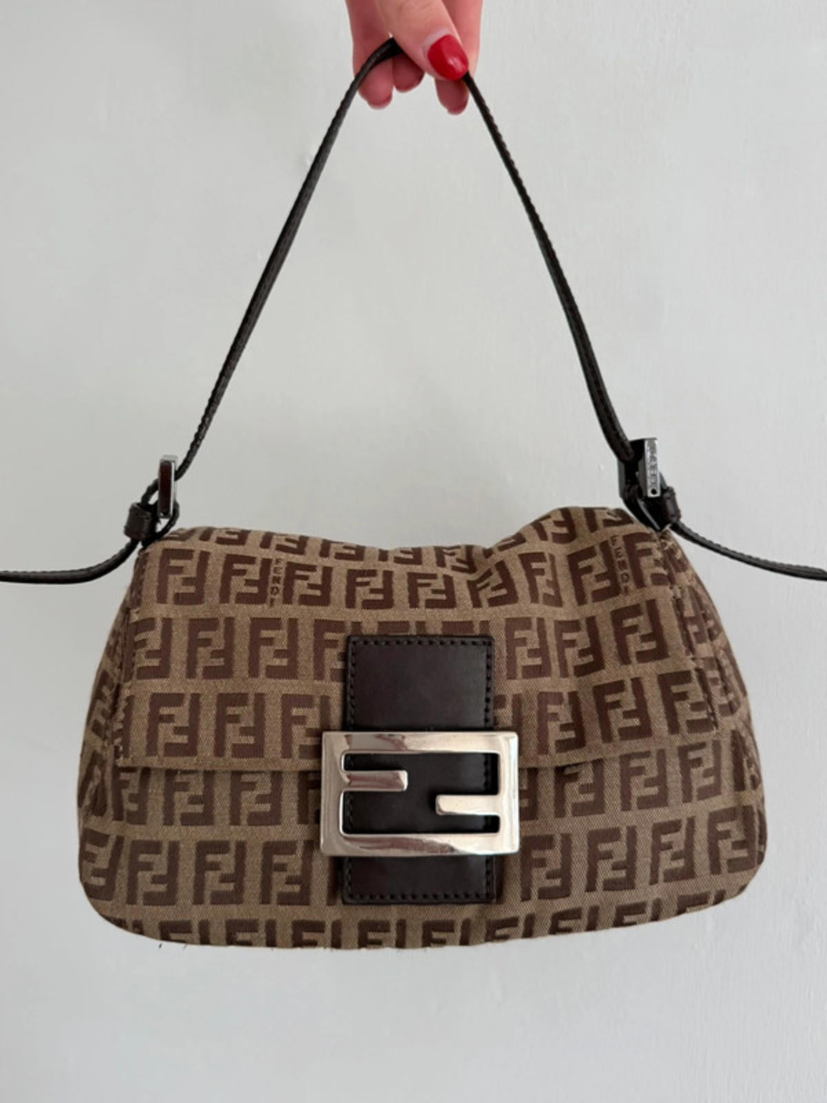 Fendi Mama Zucca monogram baguette shoulder bag