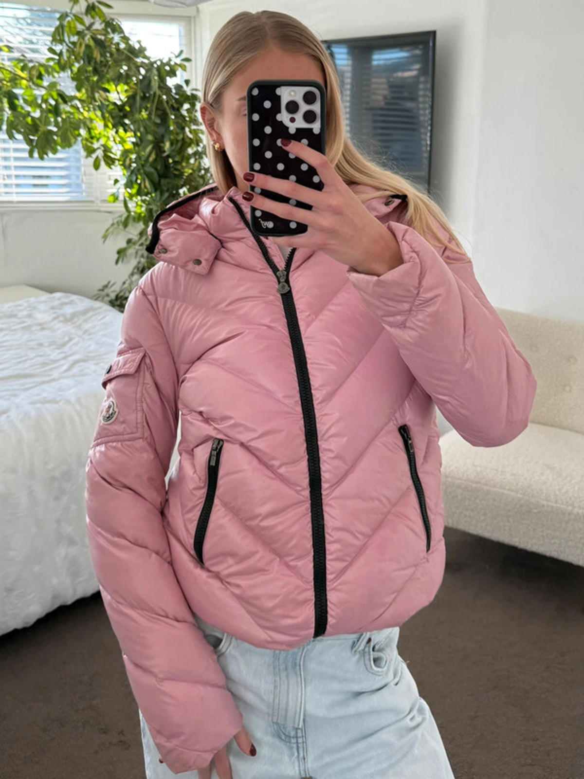 Moncler Brouel Giubbotto pink down jacket