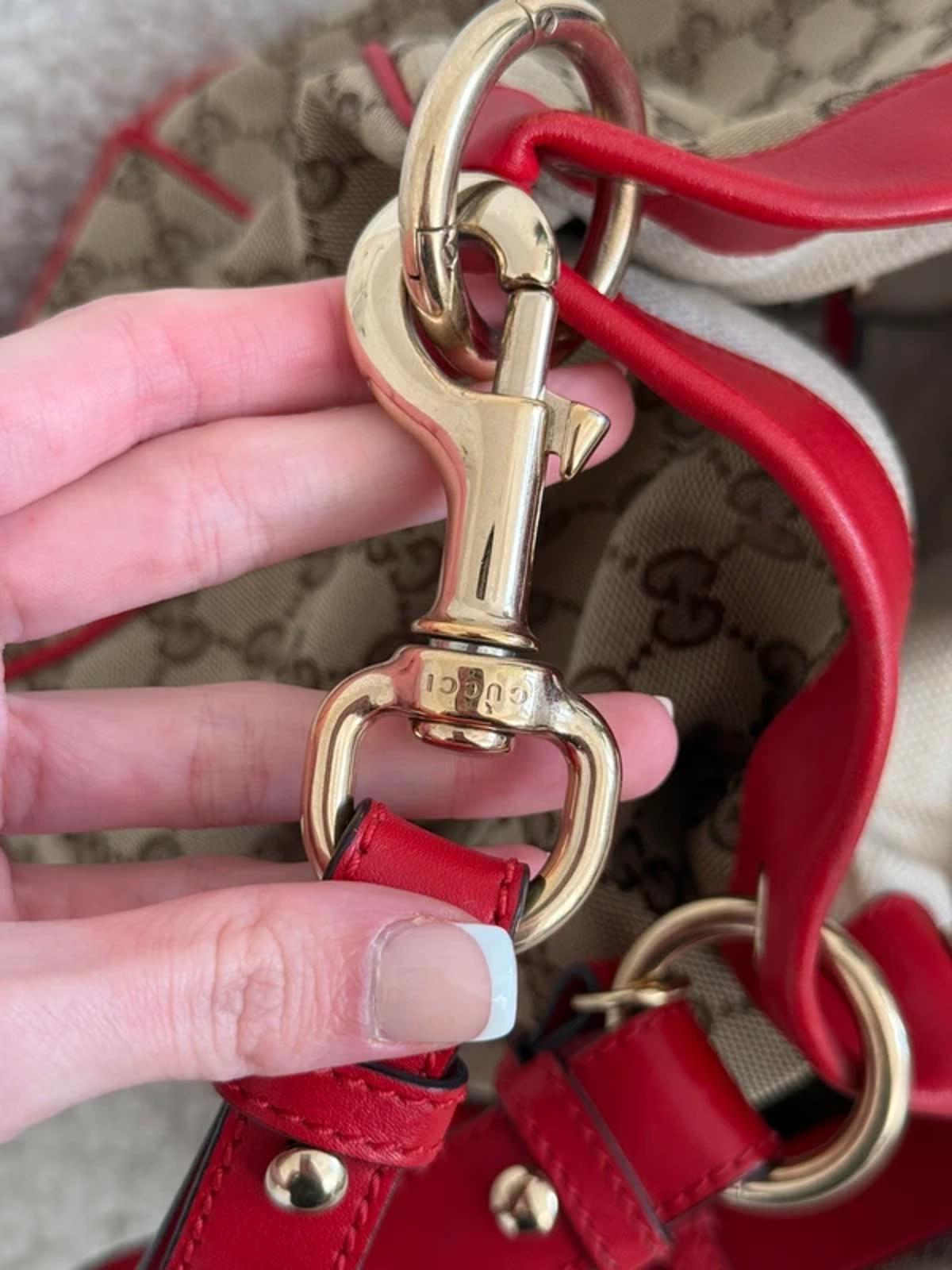 Gucci GG canvas Valentine top handle bag