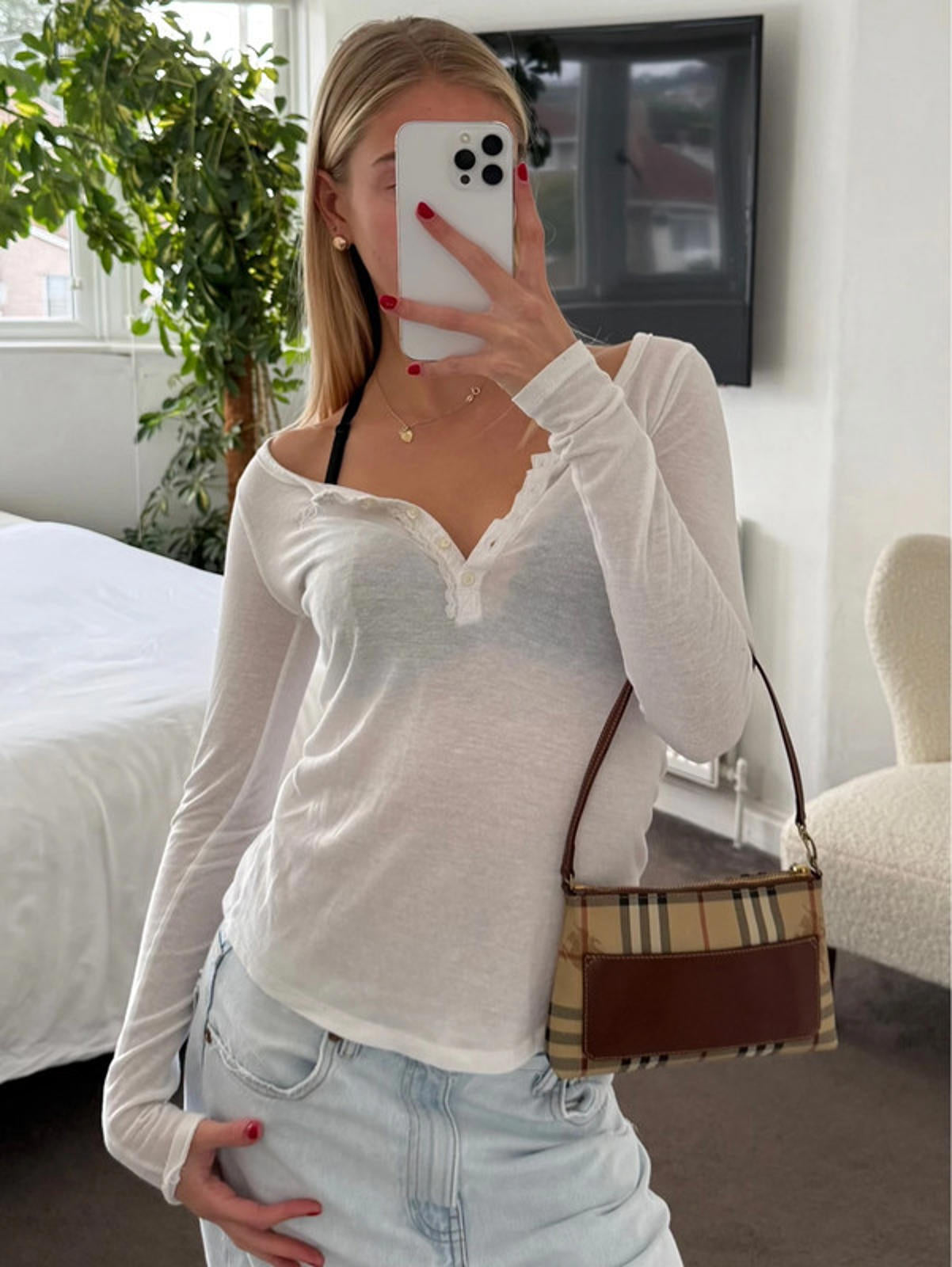 Burberry London Check small shoulder bag