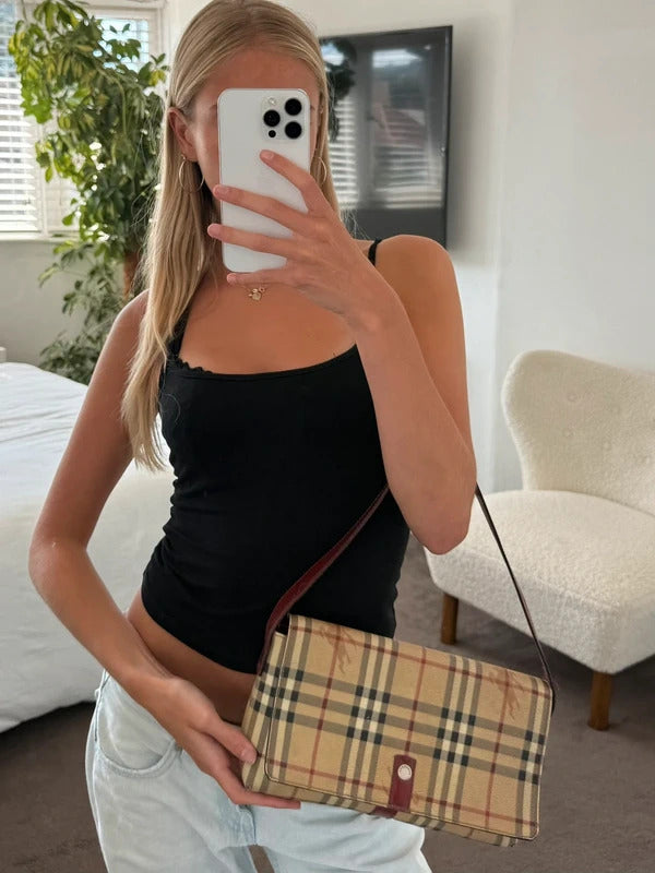 burberry nova check shoulder bag