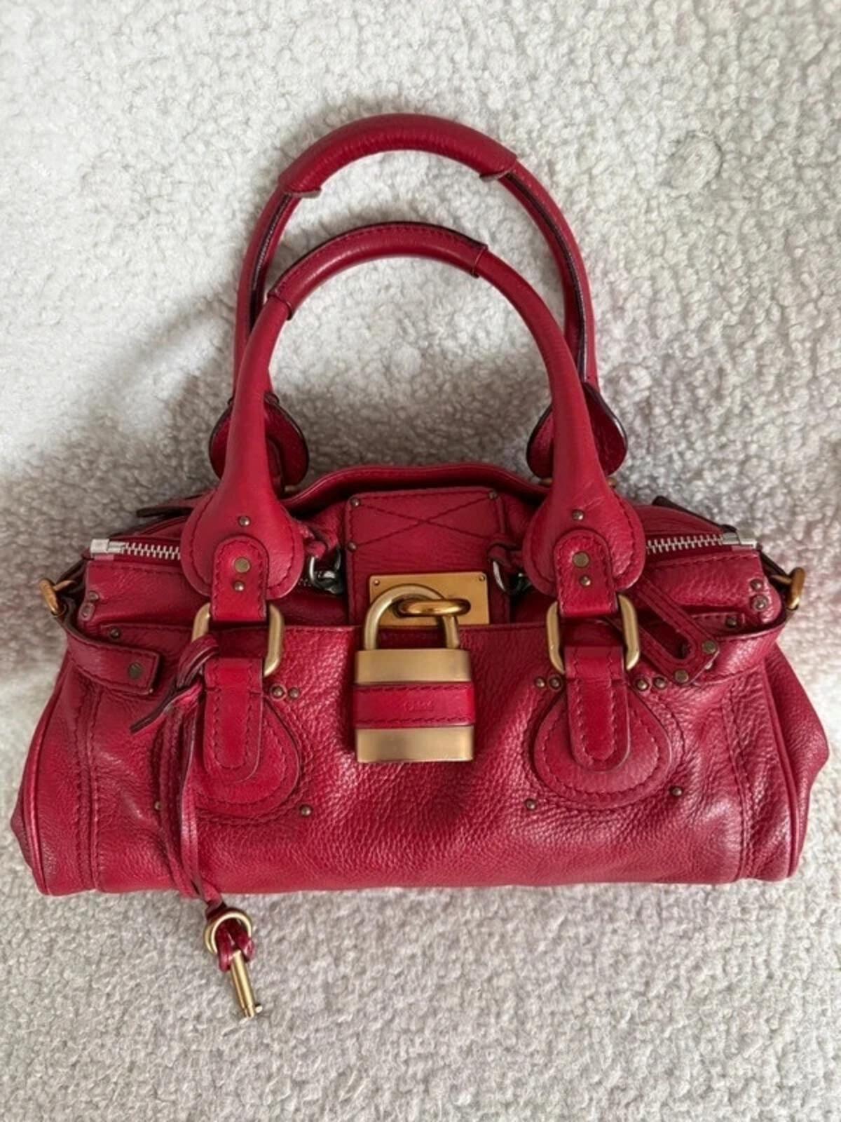Chloé Paddington leather handbag in red