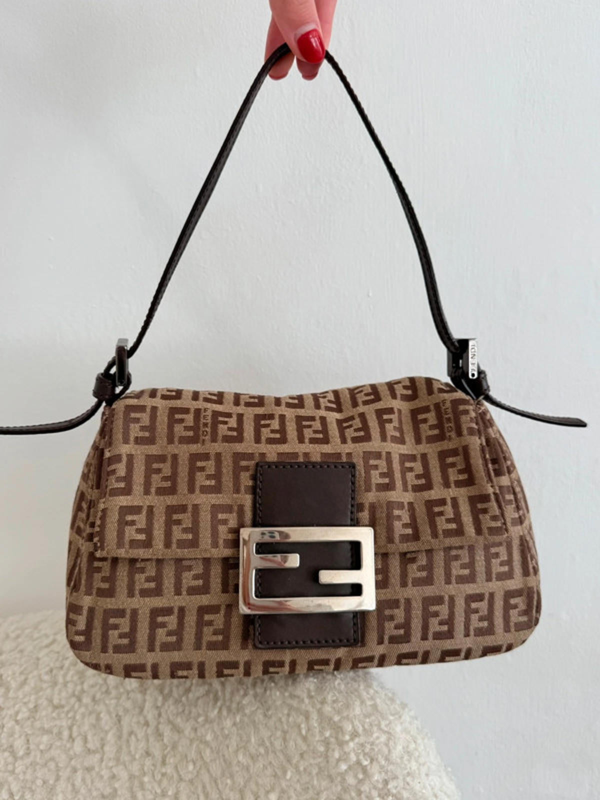 Fendi Mama Zucca monogram baguette shoulder bag
