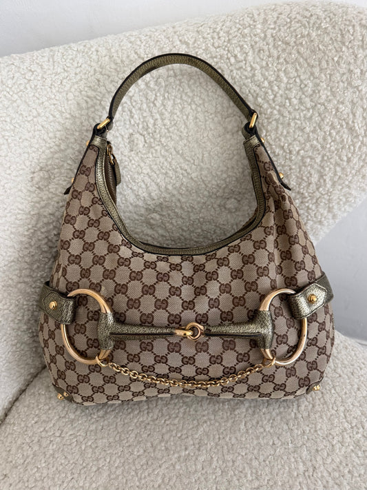 Gucci Horsebit Hobo Shoulder Bag