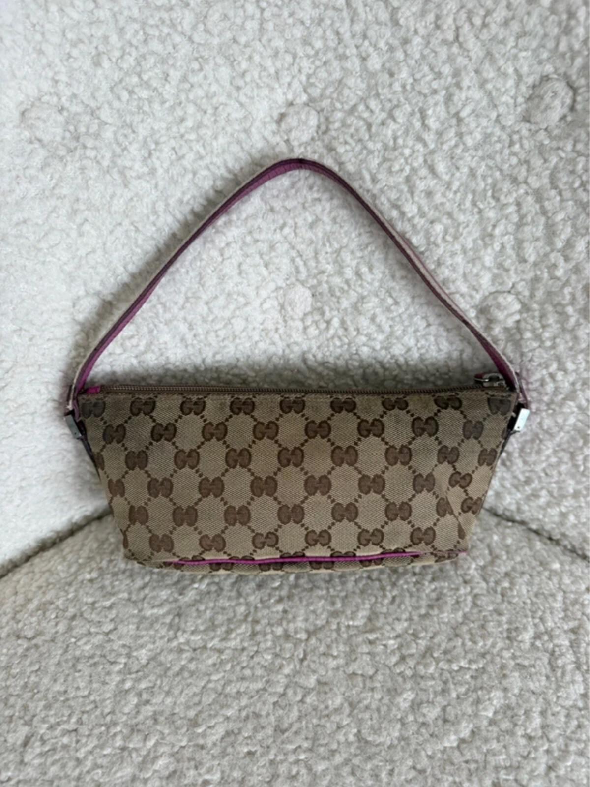 Pink Gucci GG Canvas Pochette
