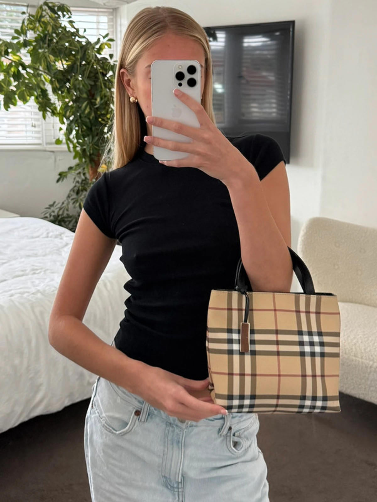 Burberry Nova Check Mini Tote