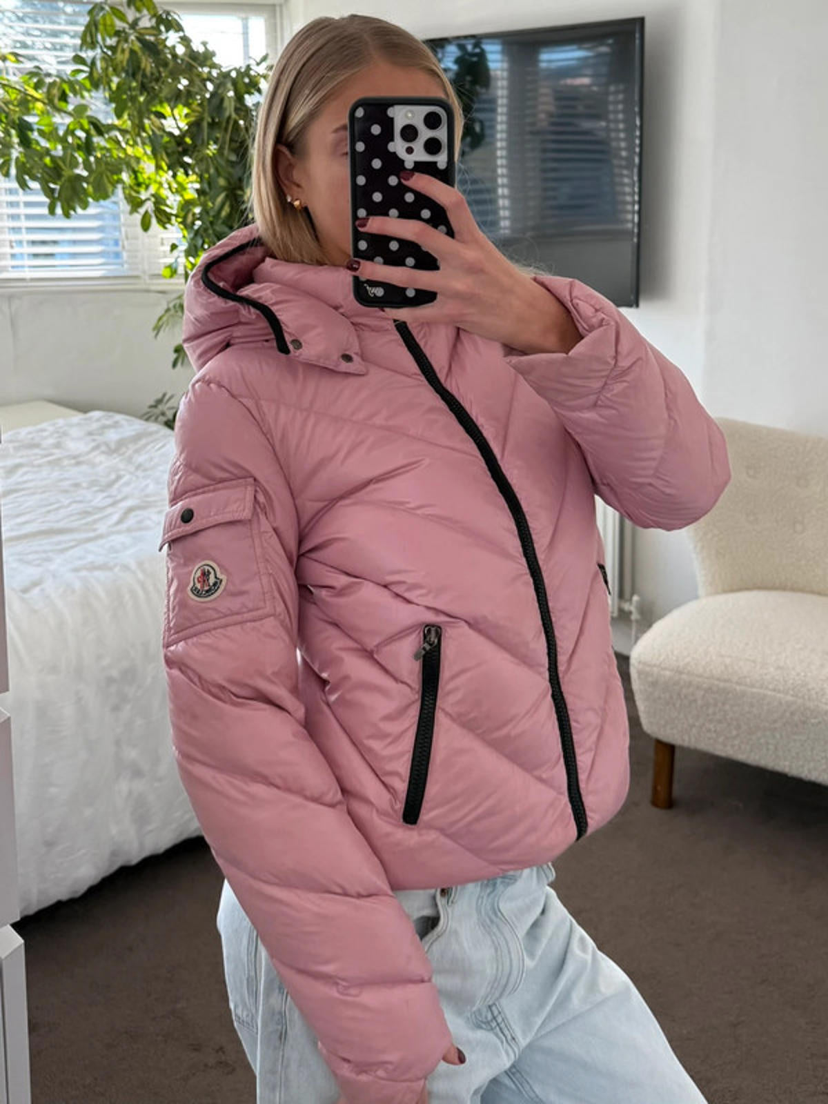 Moncler Brouel Giubbotto pink down jacket