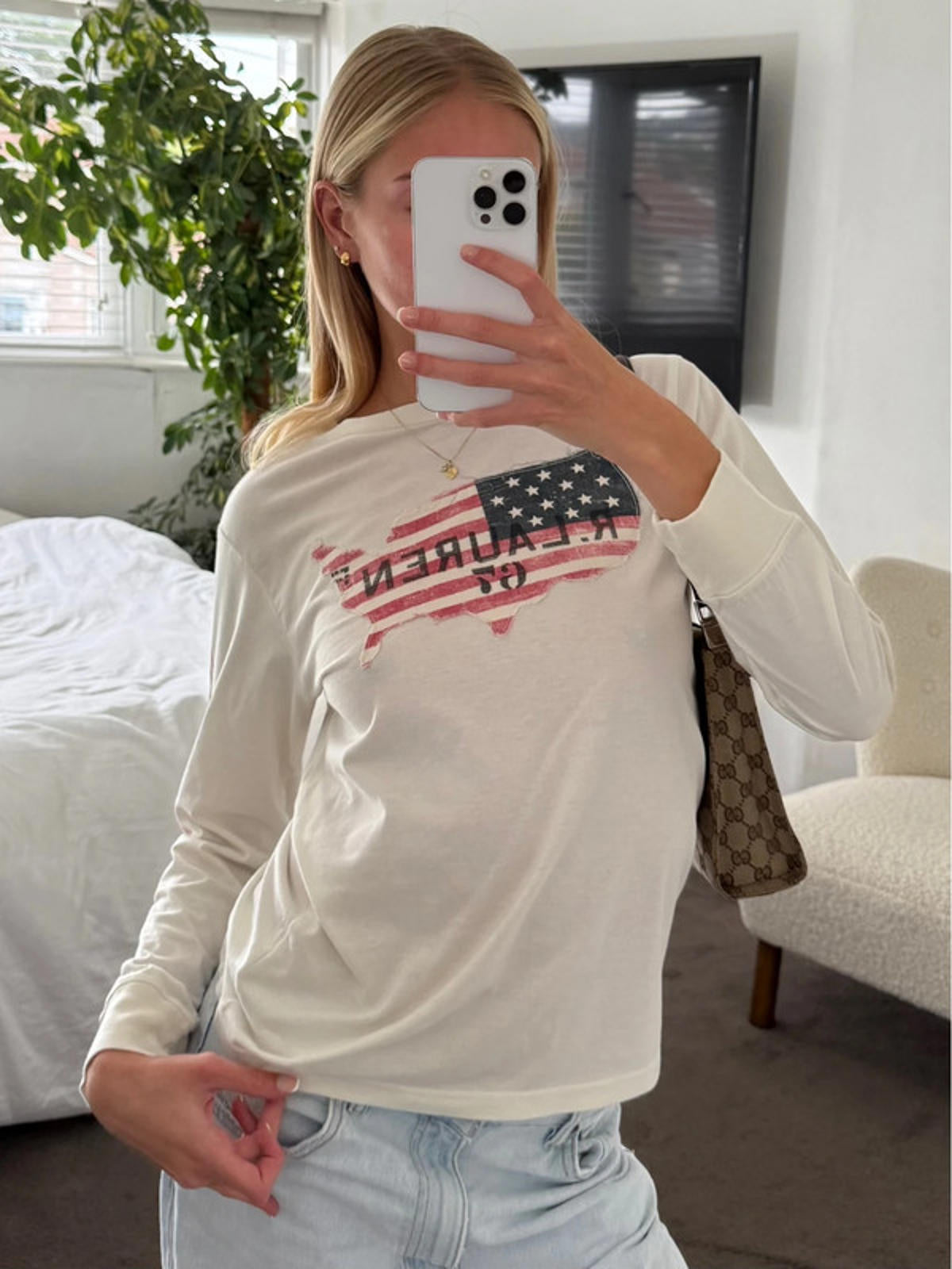 Polo Ralph Lauren USA Flag Long Sleeve Top