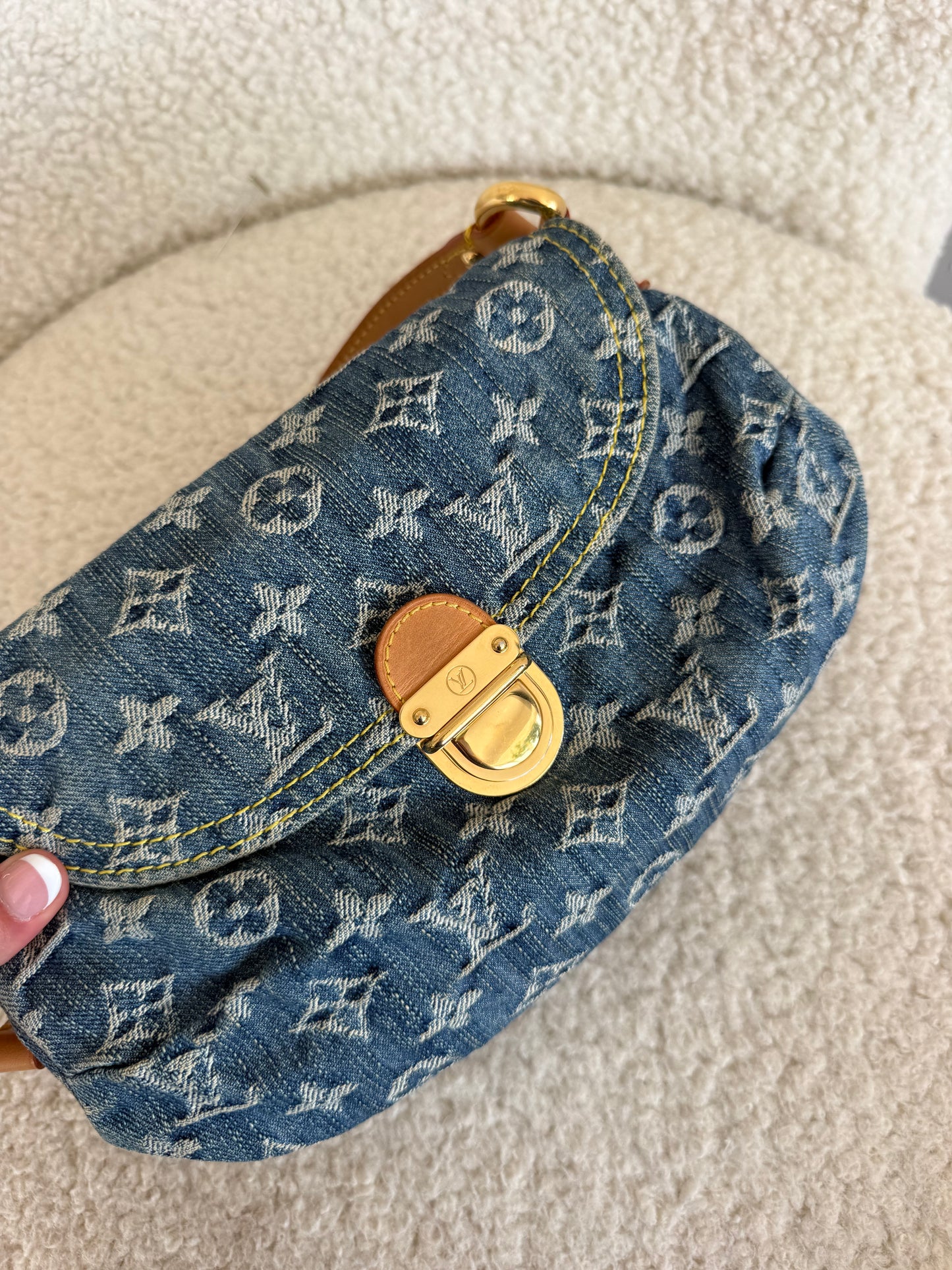 Louis Vuitton Monogram Denim Mini Pleaty Bag