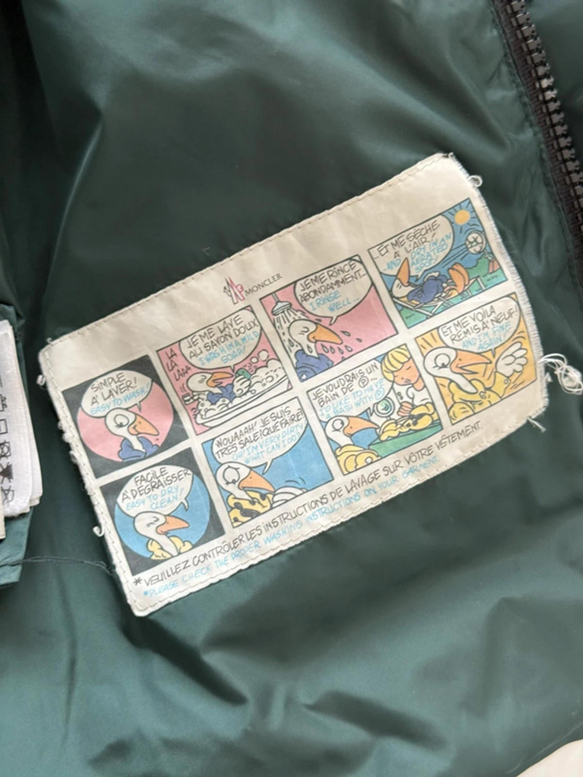 Moncler Charcoal & Deep Green Down Puffer Jacket