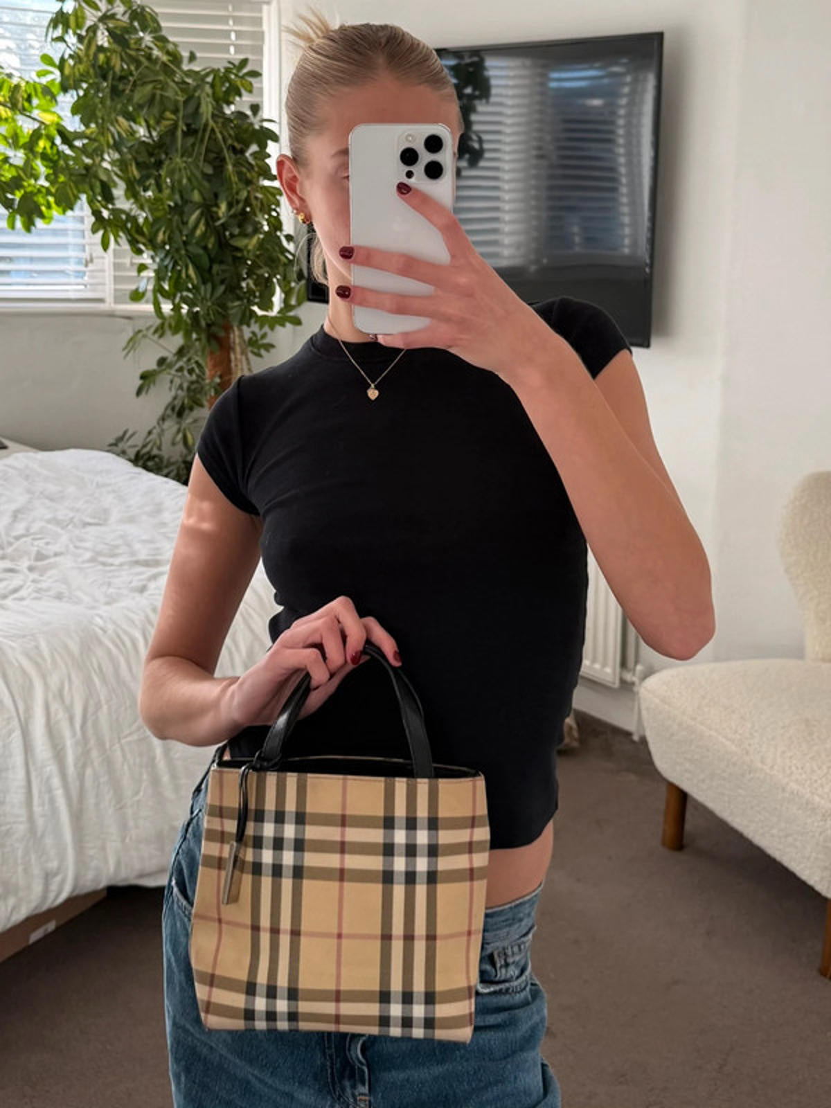 Burberry Nova Check Mini Tote