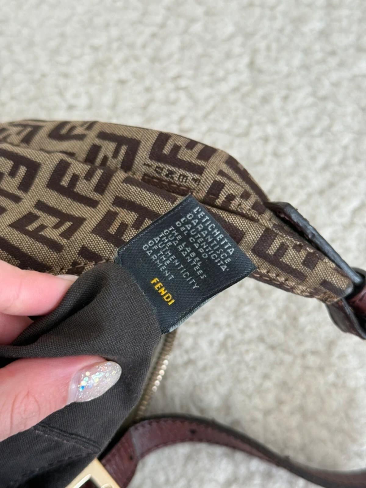 fendi zucchino croissant hobo shoulder bag