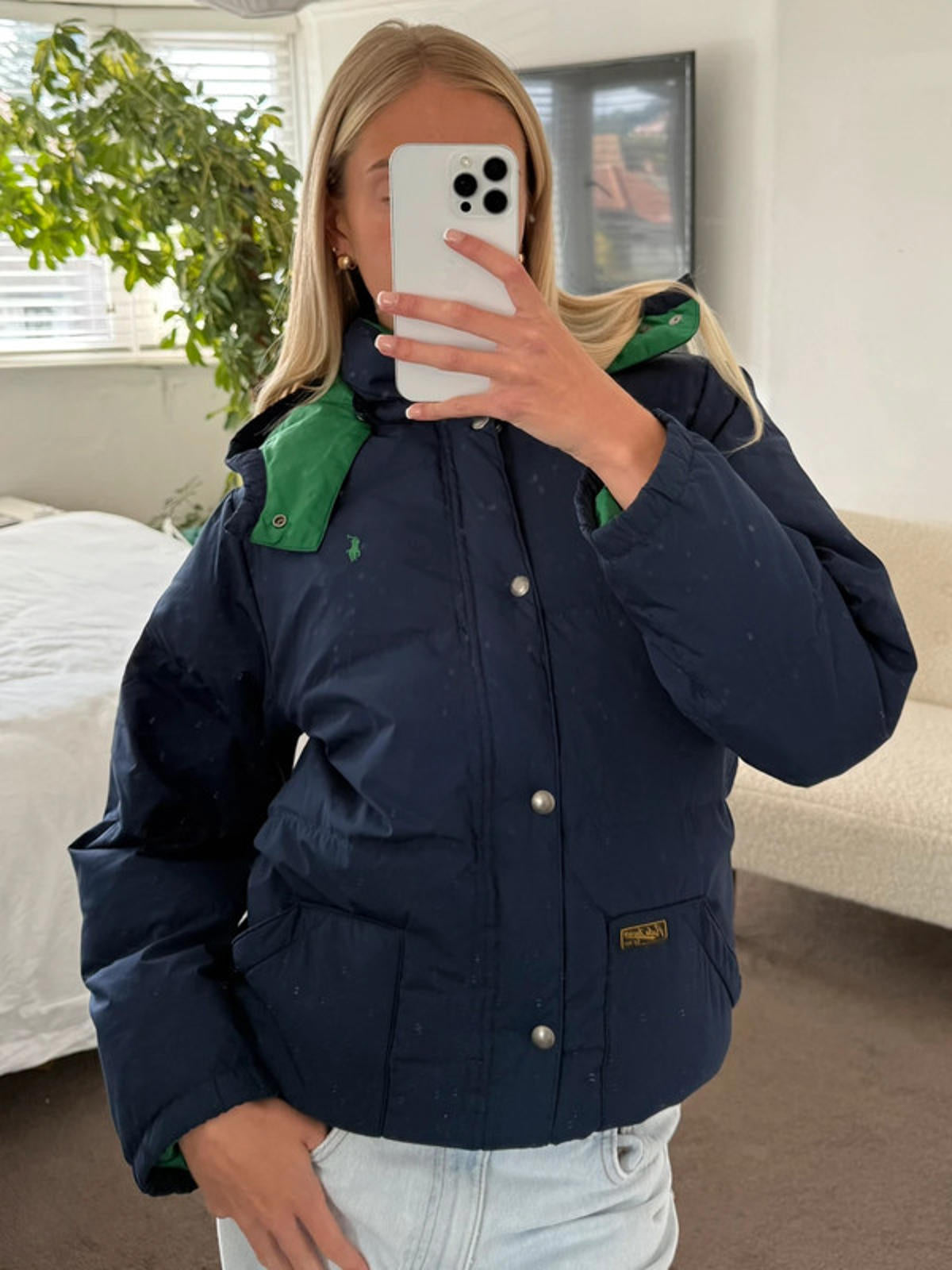 Polo Ralph Lauren Puffer Jacket Navy & Green