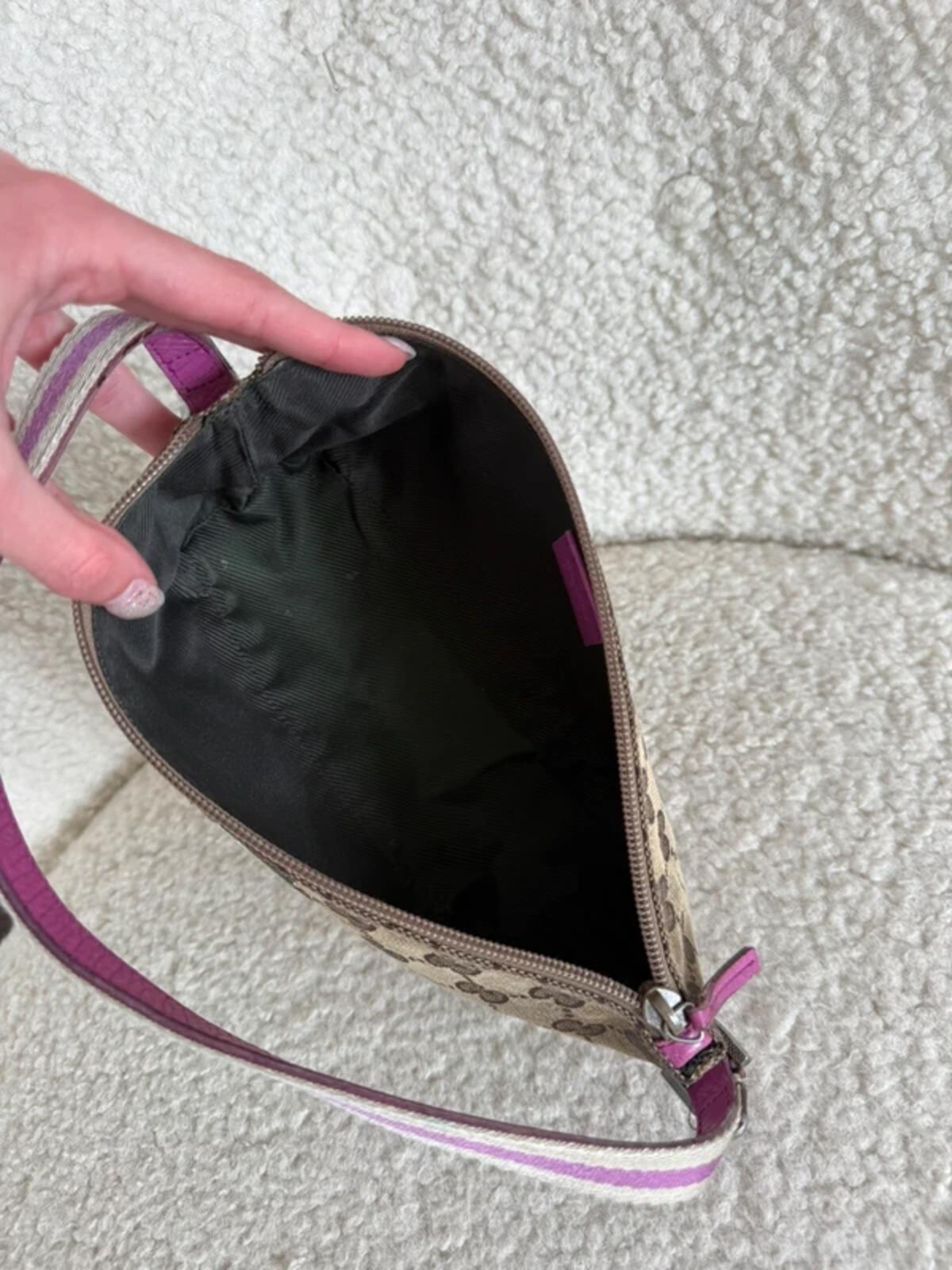 Pink Gucci GG Canvas Pochette