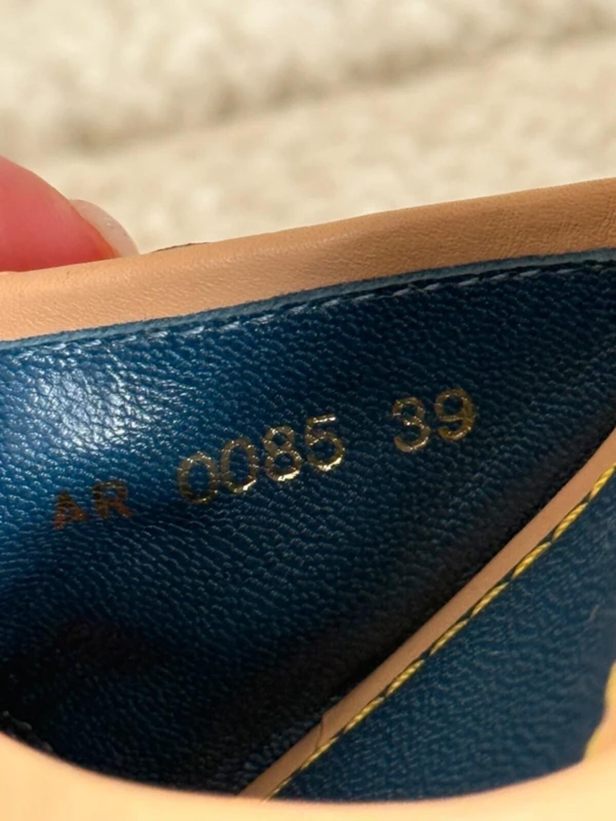Louis Vuitton Denim Monogram Kitten Heel Mules