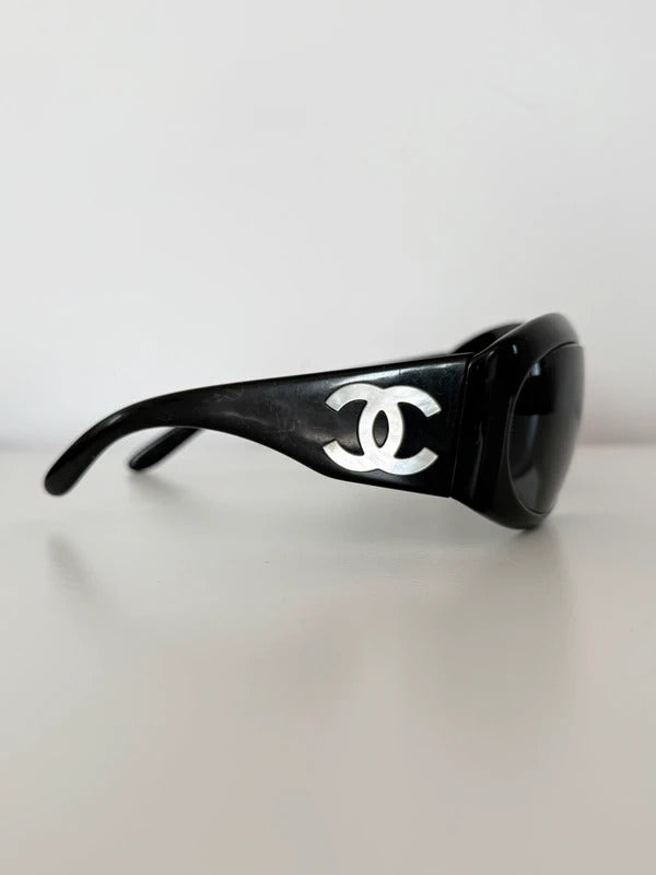 Chanel black oversized sunglasses