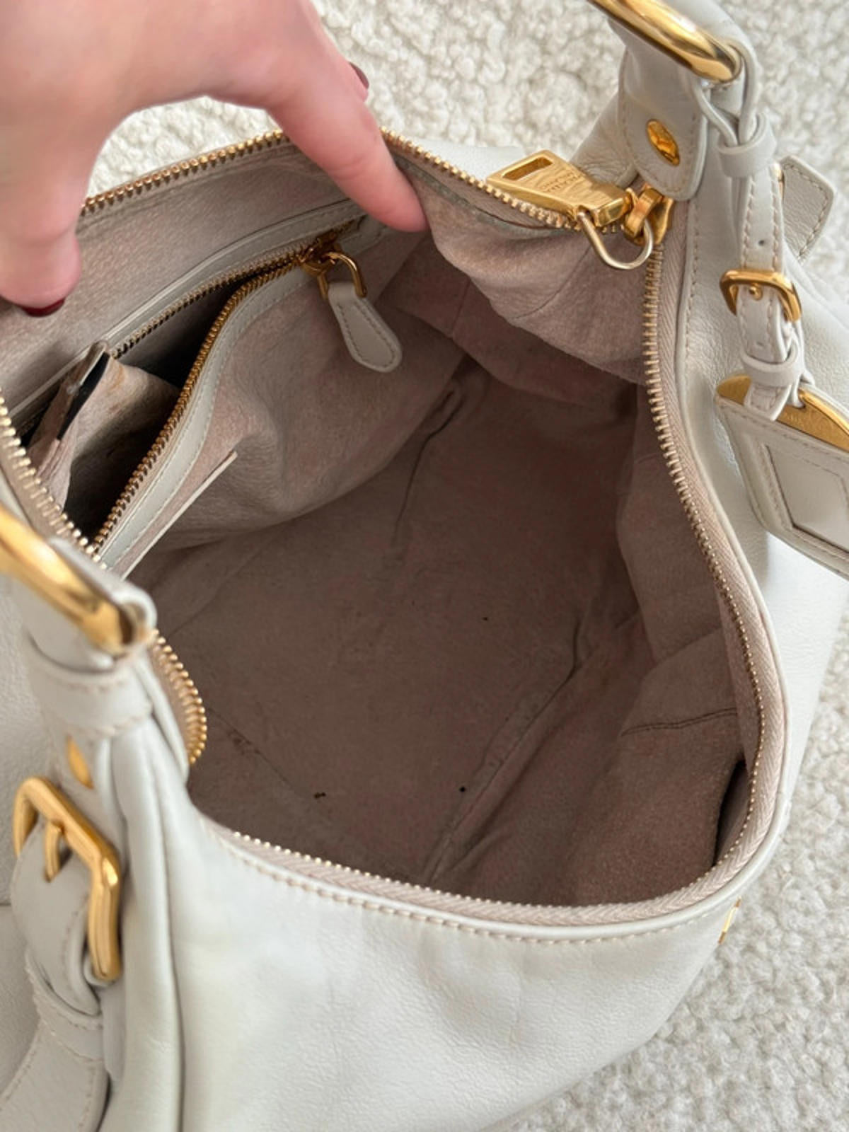 Prada Vitello Daino Hobo Bag