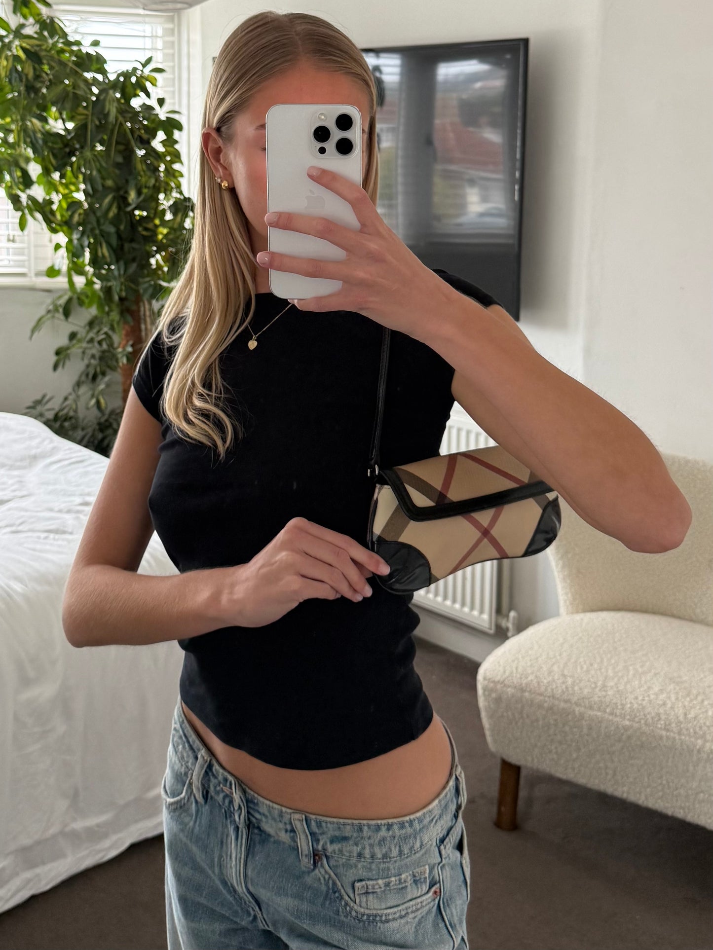 Burberry mini vintage check shoulder bag