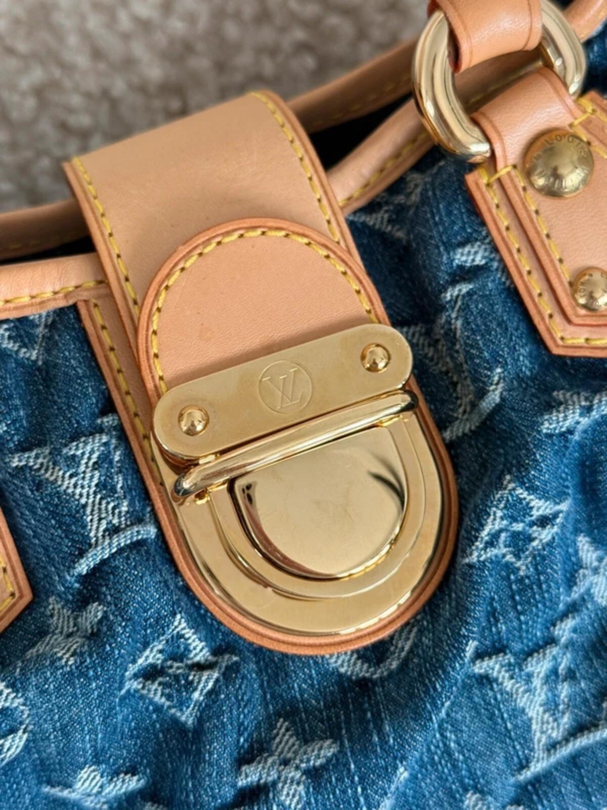 Louis Vuitton Monogram Denim Mini Pleaty Bag