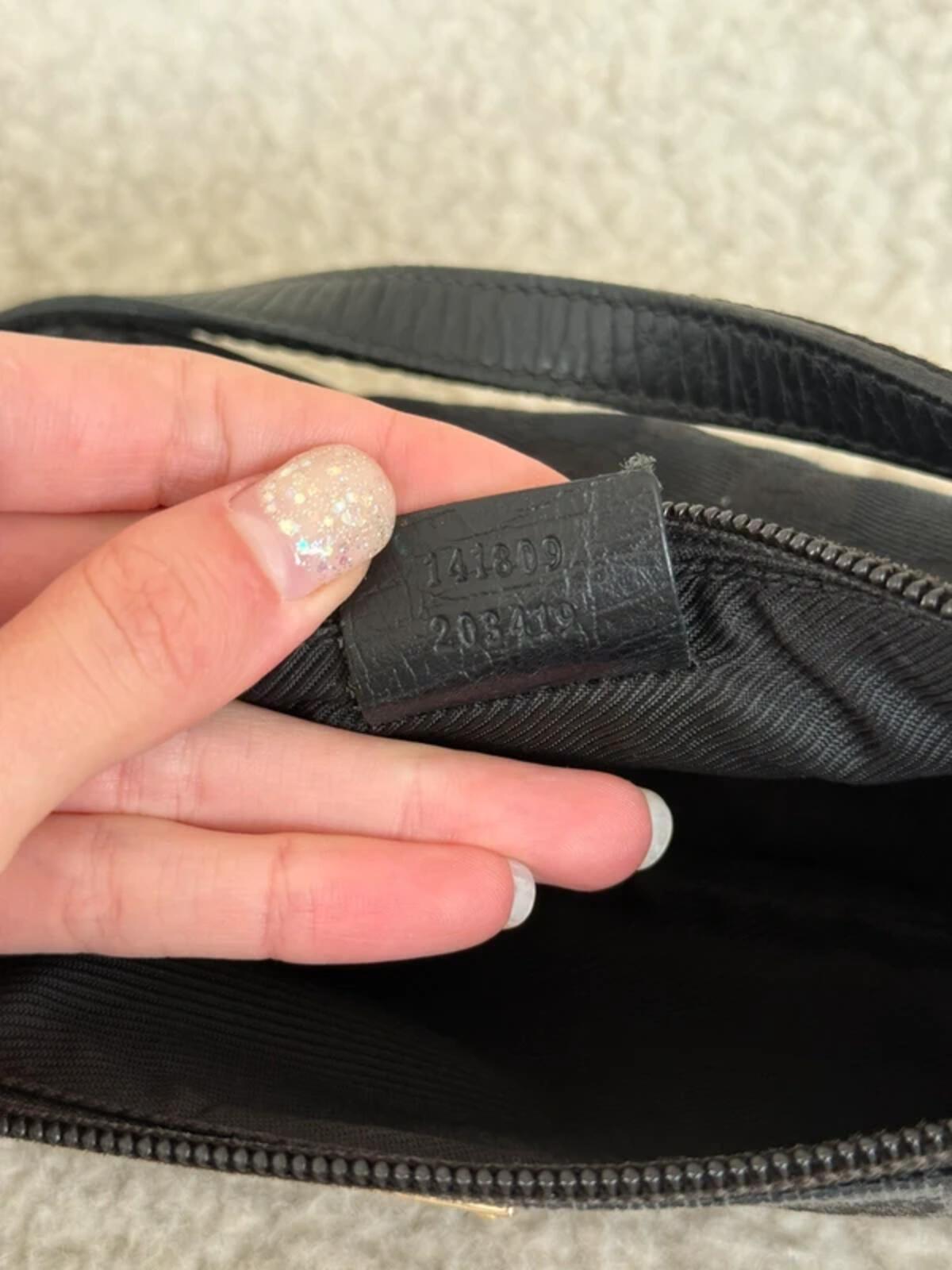Gucci Black GG Canvas Pochette