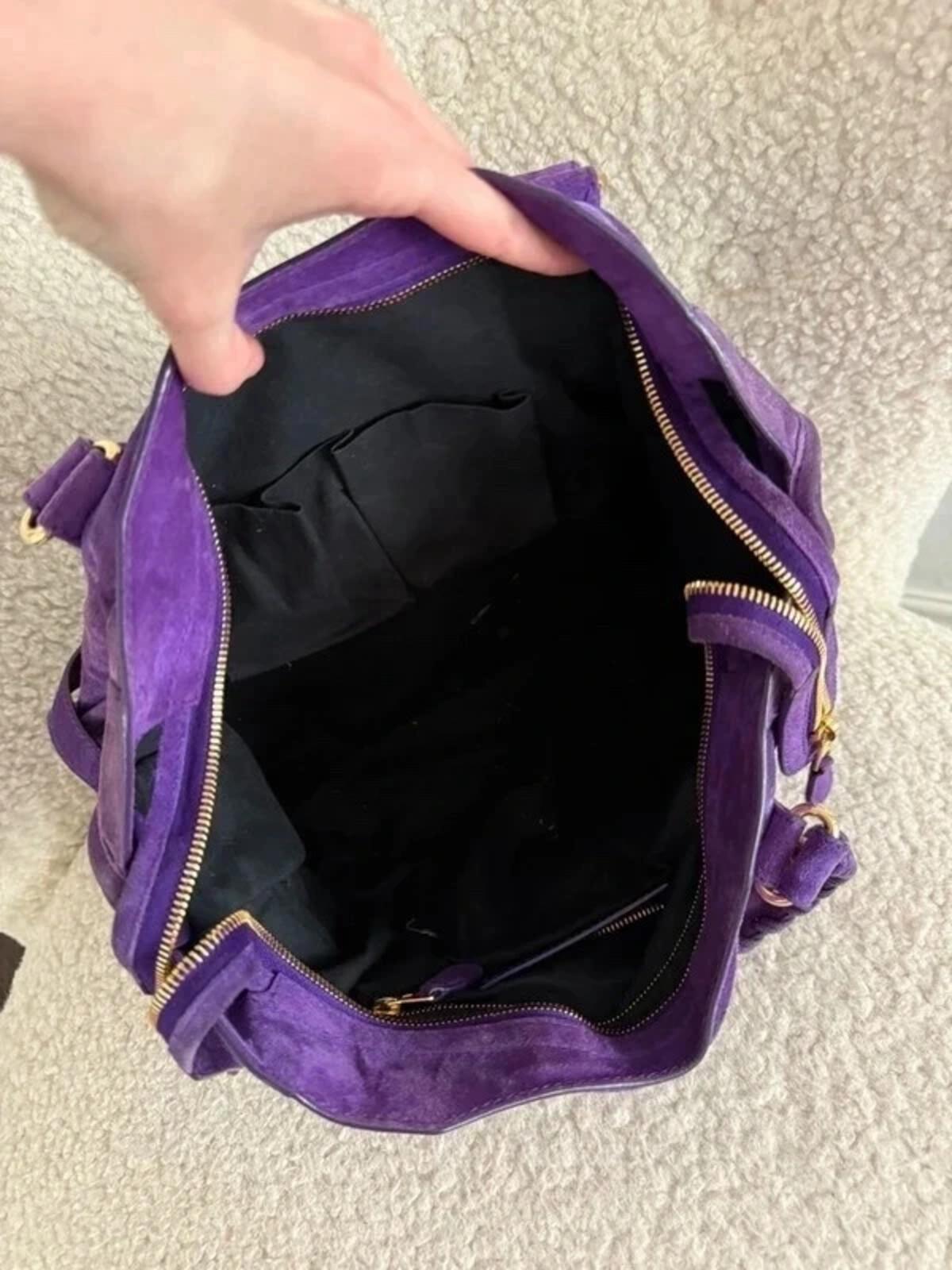 Balenciaga Giant 12 Motorcycle City bag in Ultra Violet suede