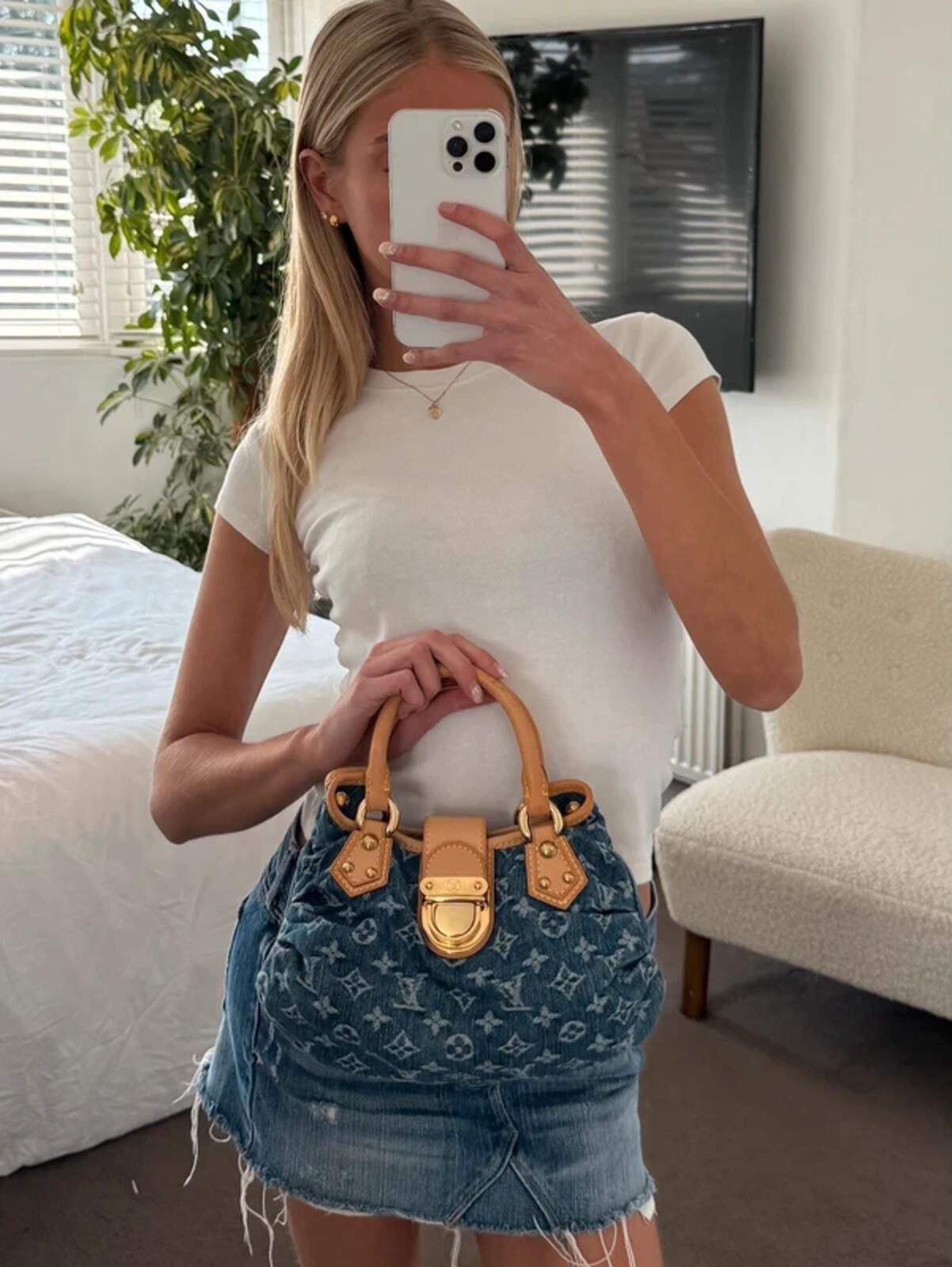 Louis Vuitton Monogram Denim Mini Pleaty Bag