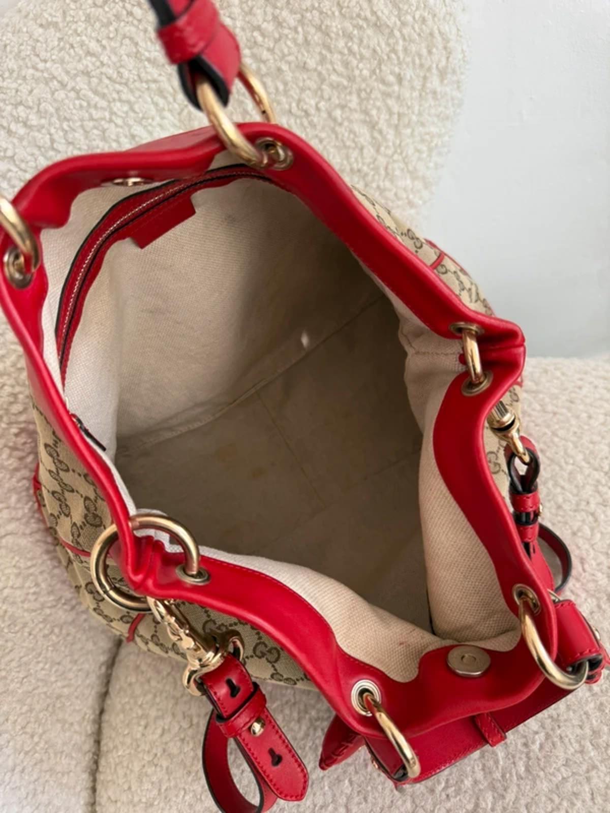 Gucci GG canvas Valentine top handle bag