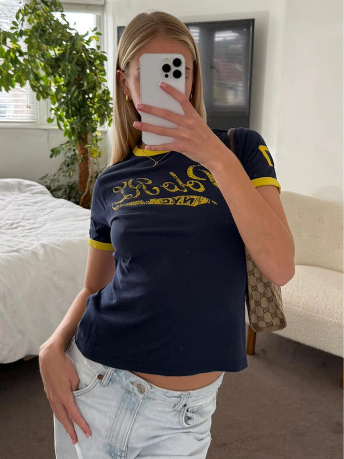 Polo Ralph Lauren navy ringer tee