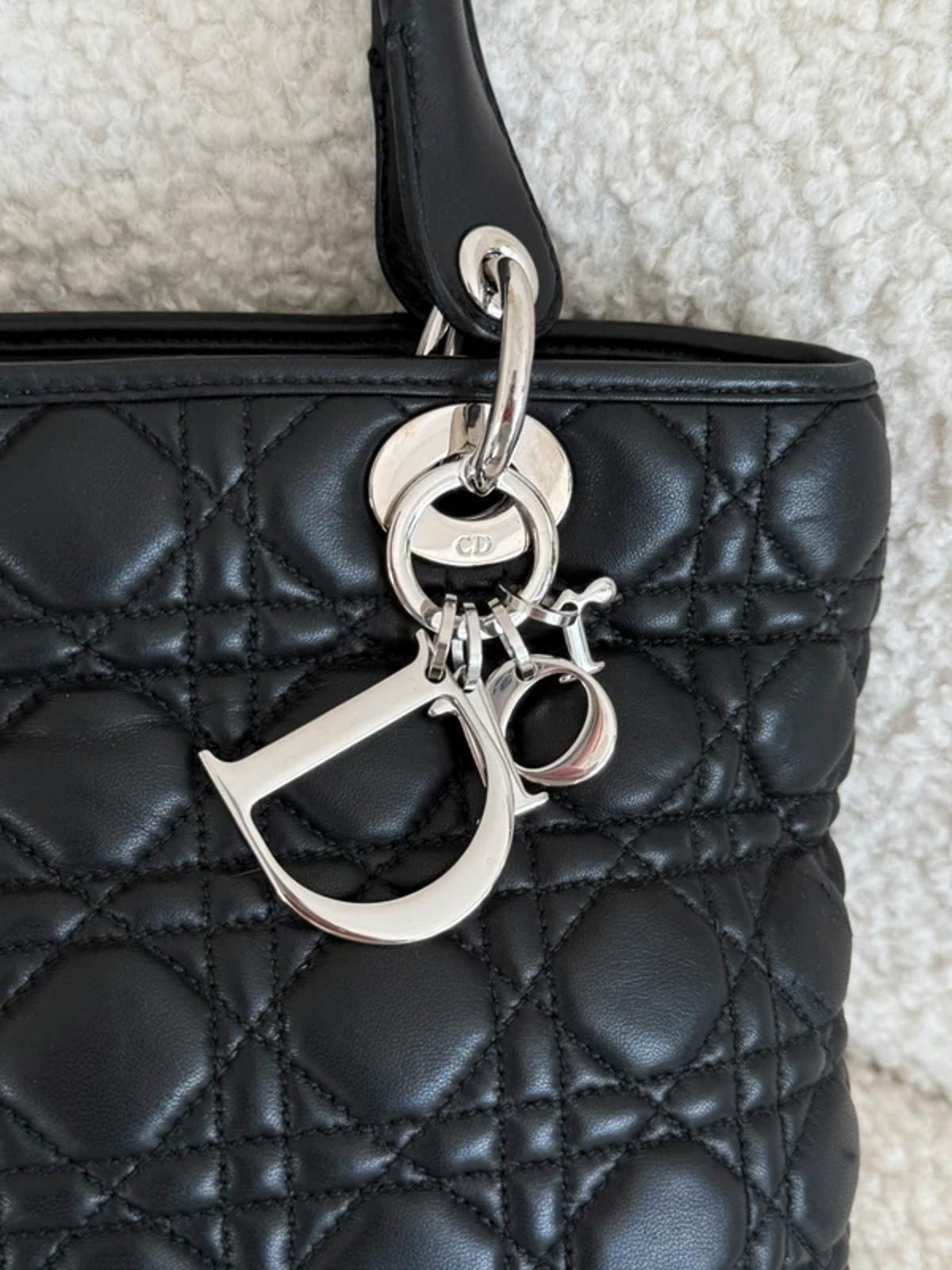 Christian Dior Lady Dior Medium Bag Black Cannage
