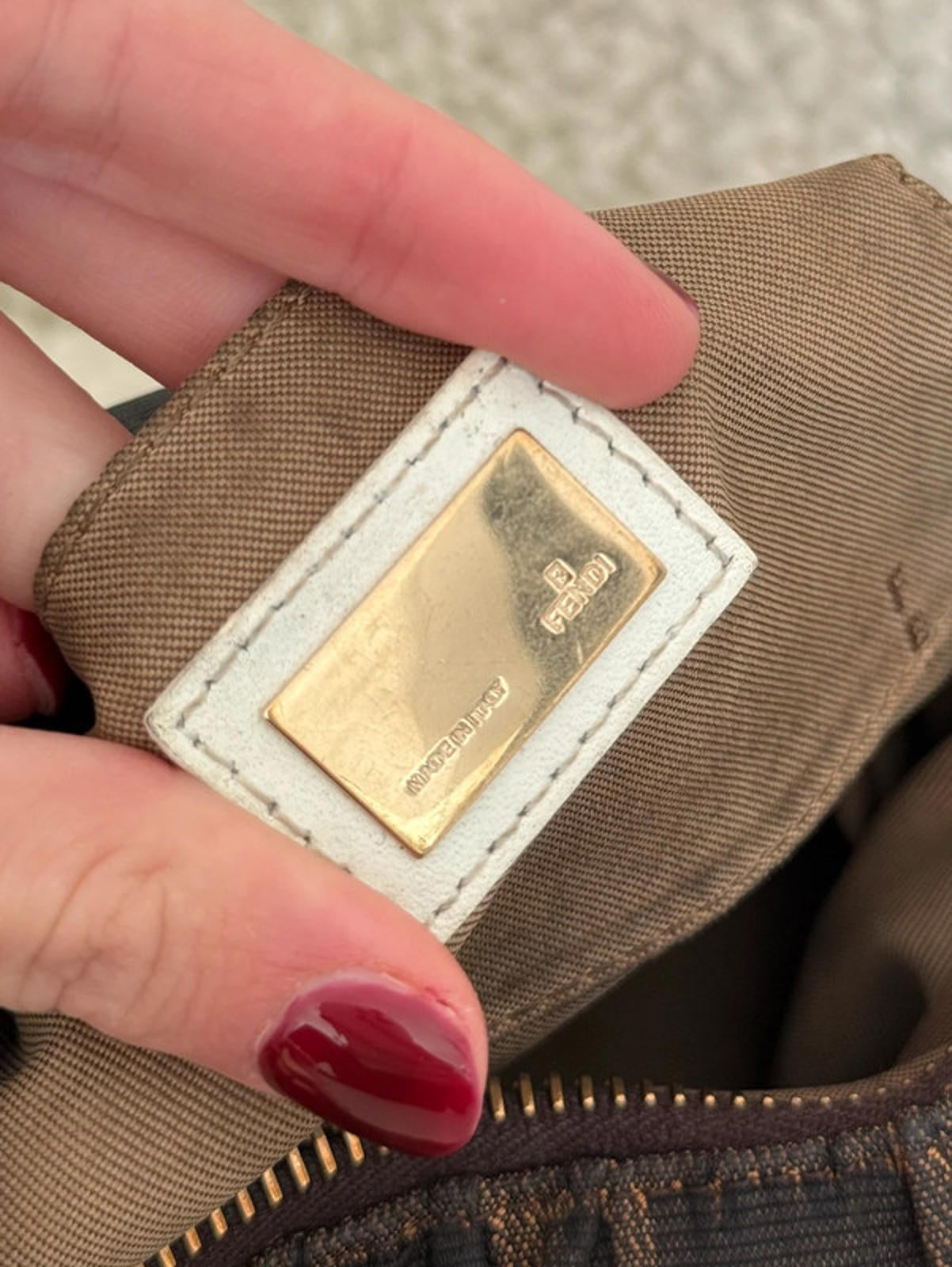 Fendi Zucca Canvas Mini Shoulder Bag