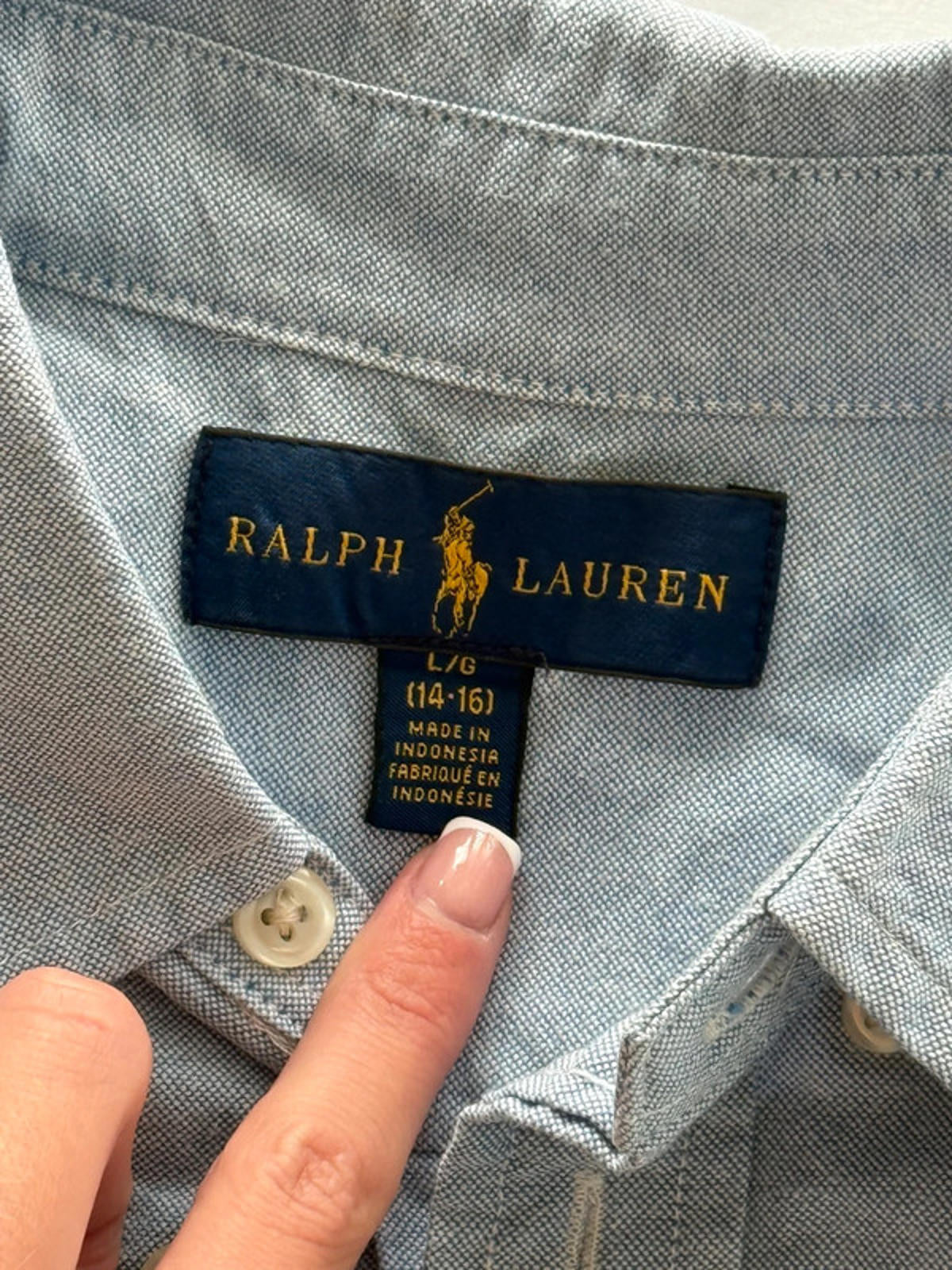 Ralph Lauren light blue button-down shirt