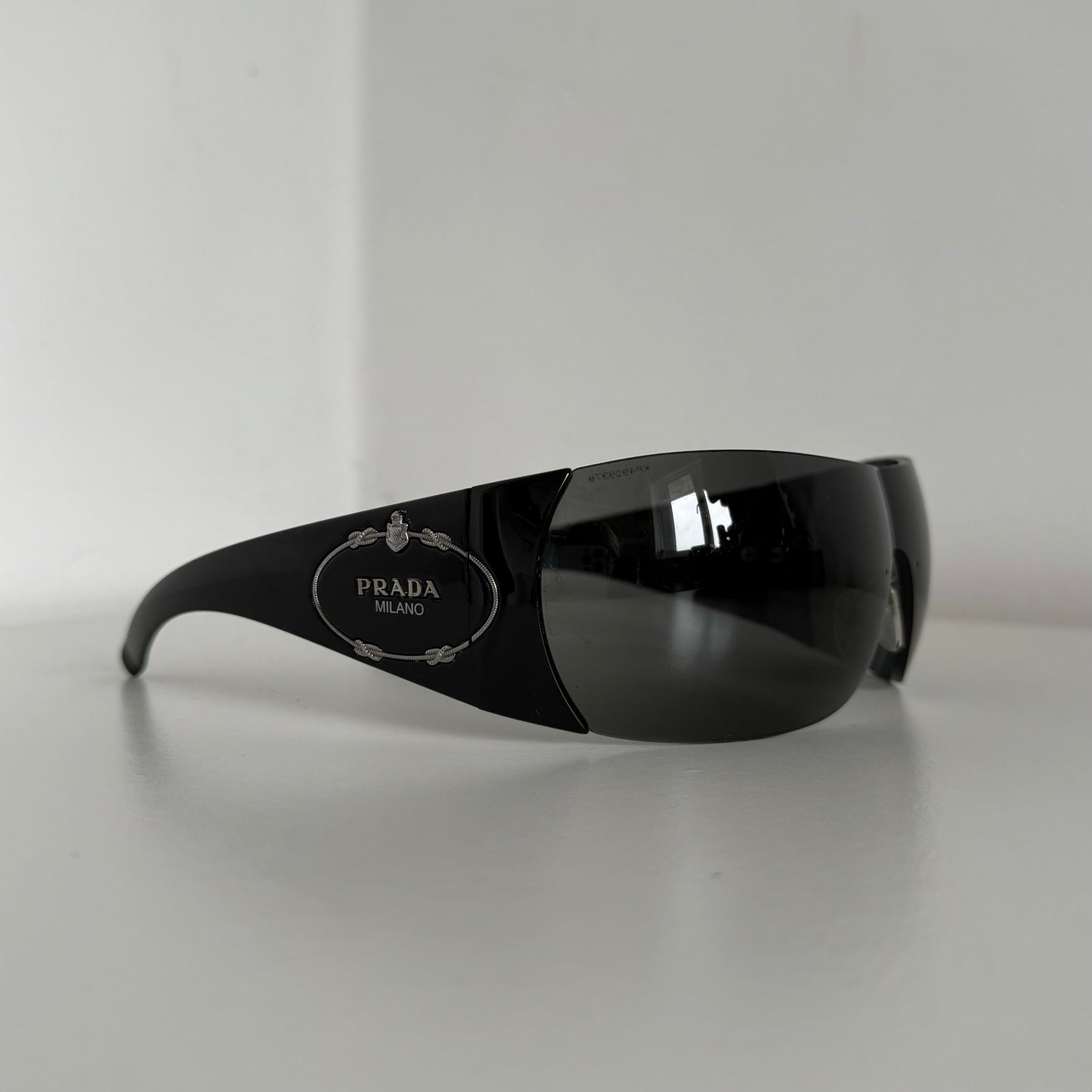 Prada Black Logo Shield Sunglasses