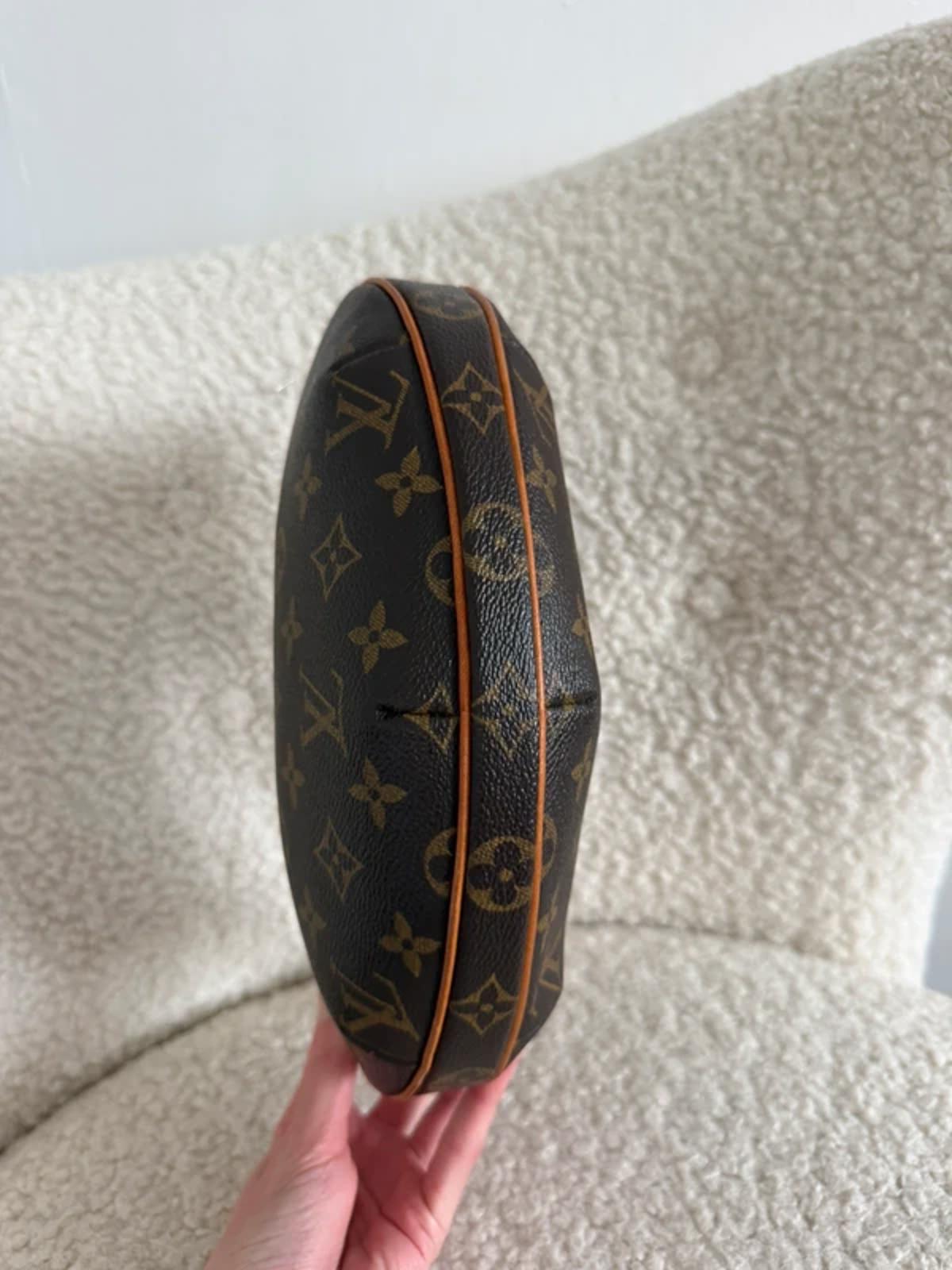 Louis Vuitton monogram croissant mini shoulder bag.