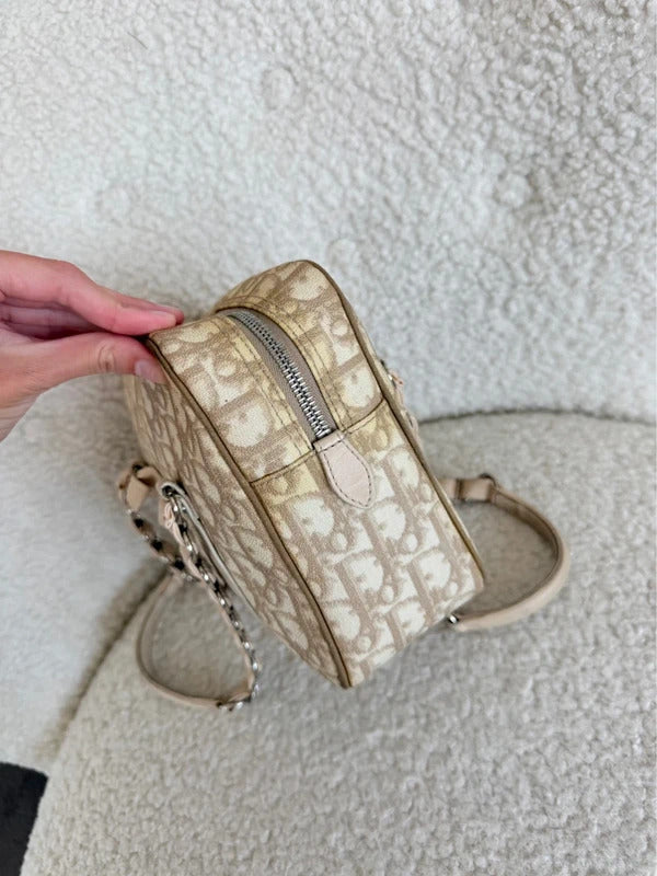 dior trotter romantic shoulder bag beige