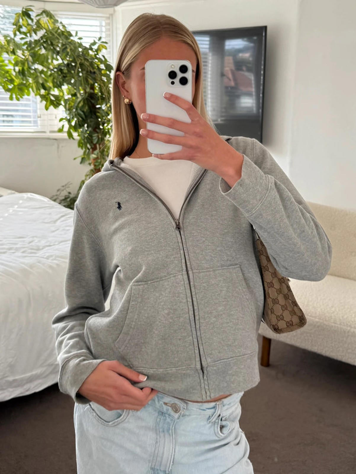Grey Zip Hoodie