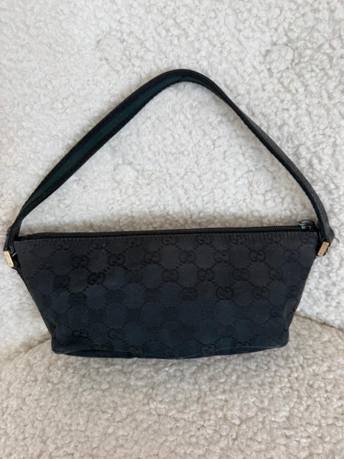Gucci Black GG Canvas Pochette