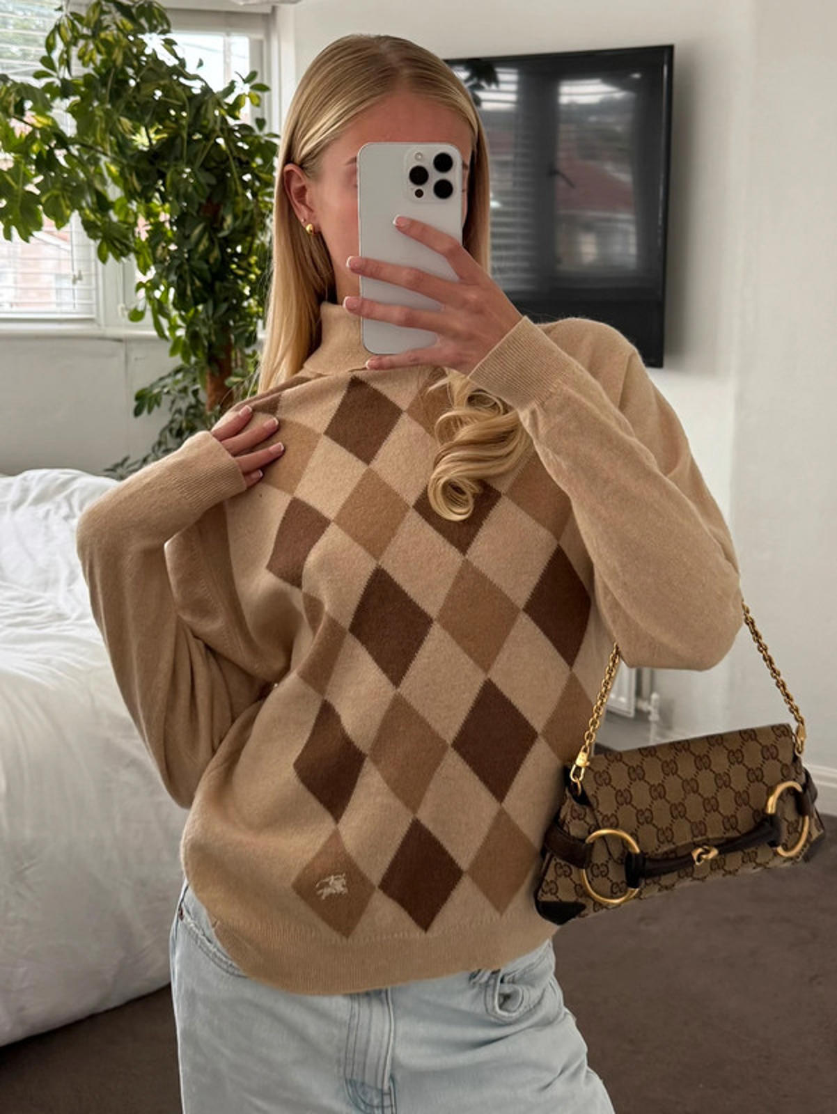 Burberrys argyle checkered jumper