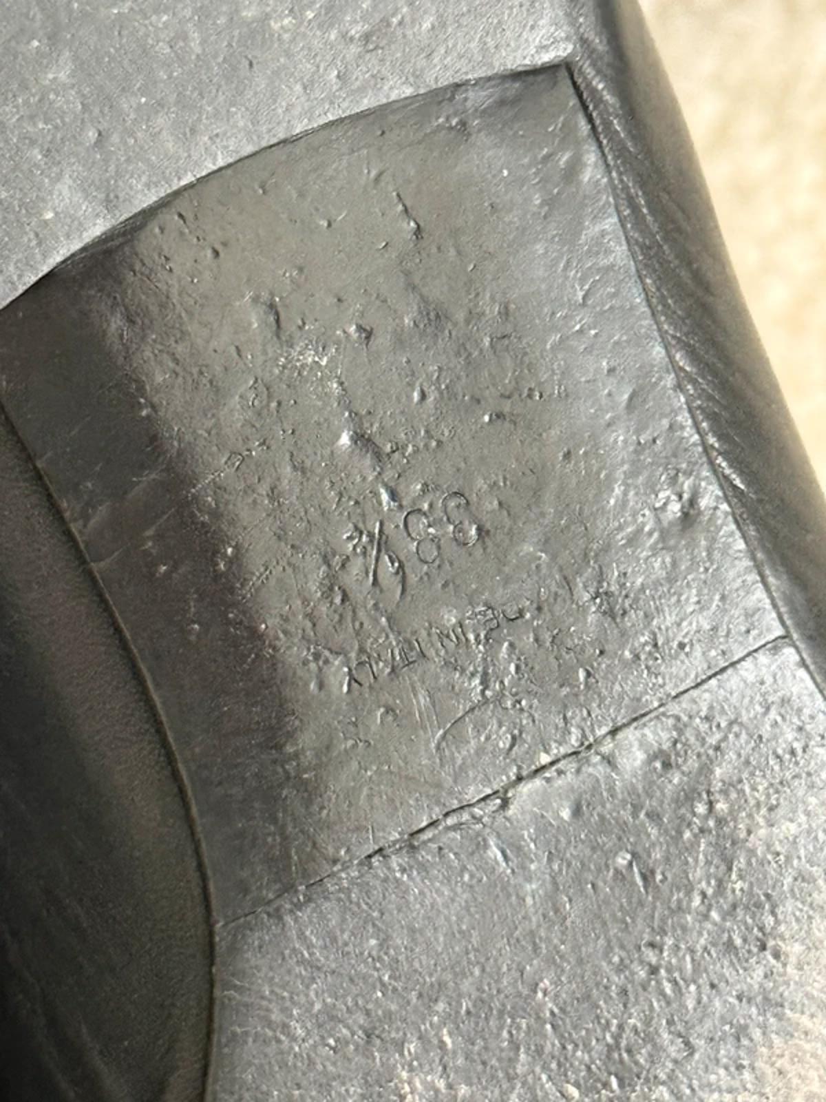 Chanel black leather ballet flats