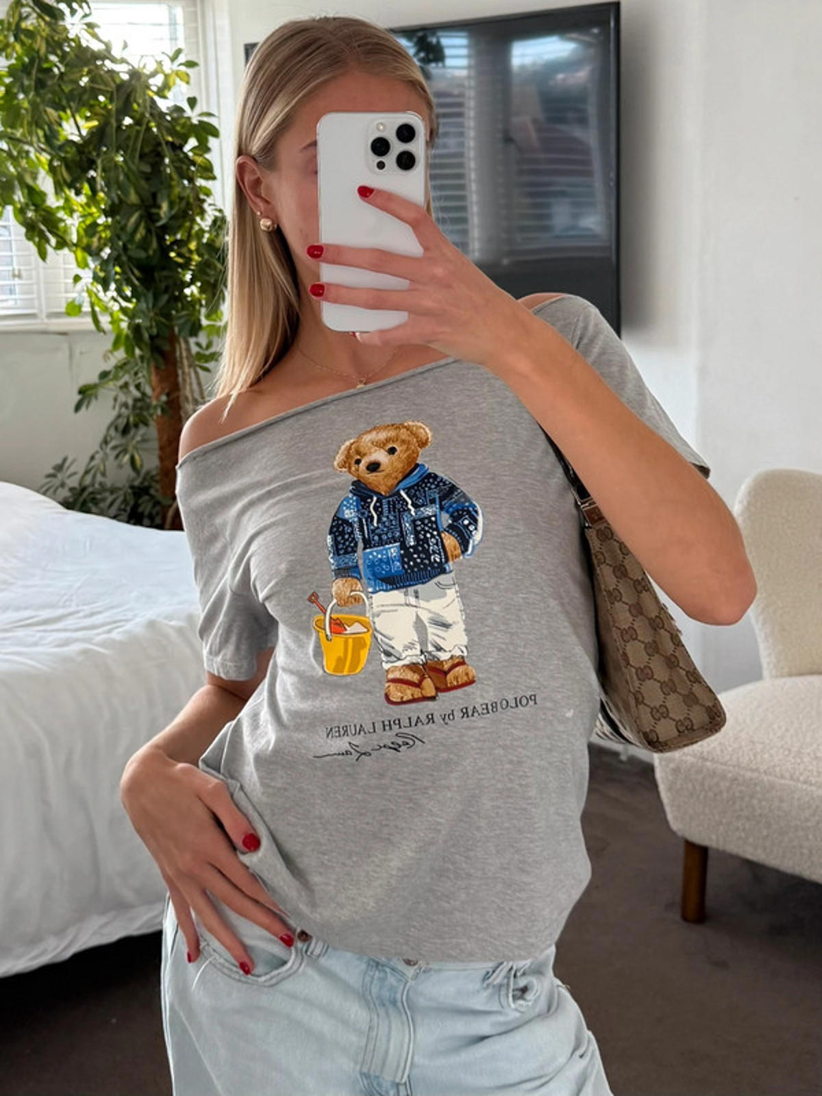 Ralph Lauren Grey Polo Bear Tee